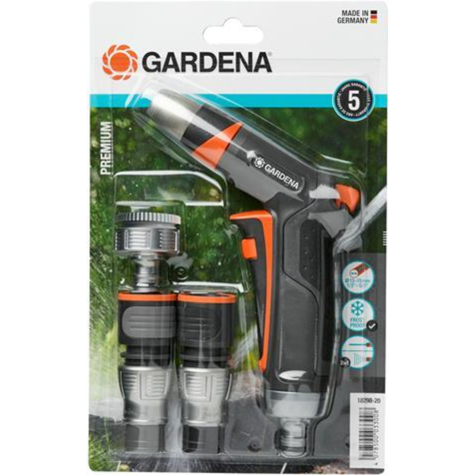 Gardena Premium Basic Set 5-piece Black Silver for 13mm 1 2