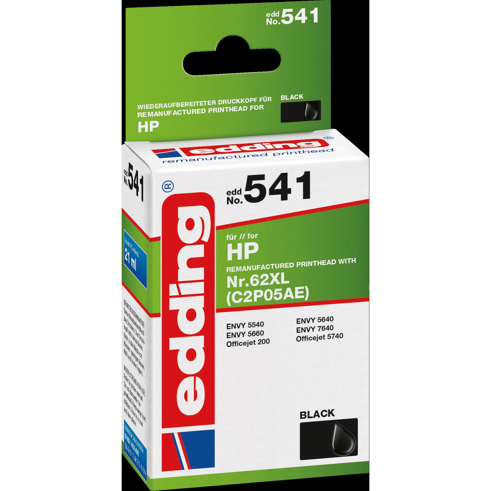 Edding EDD-541 Compatible Black HP Envy 5540 Envy 5640 E Series Envy 56