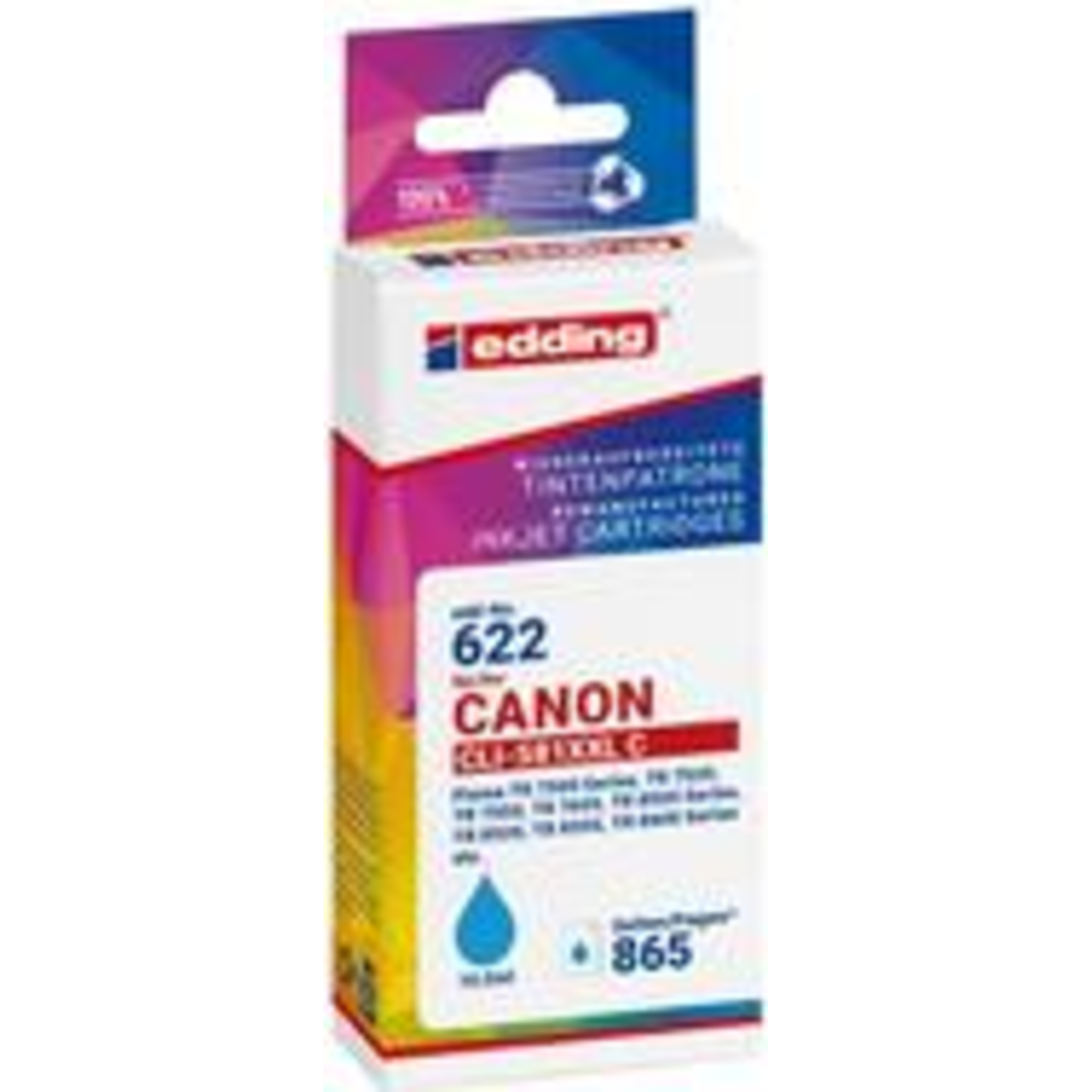 edding Printer Cartridge EDD-622 cyan Compatible with Canon CLI-581XXL C