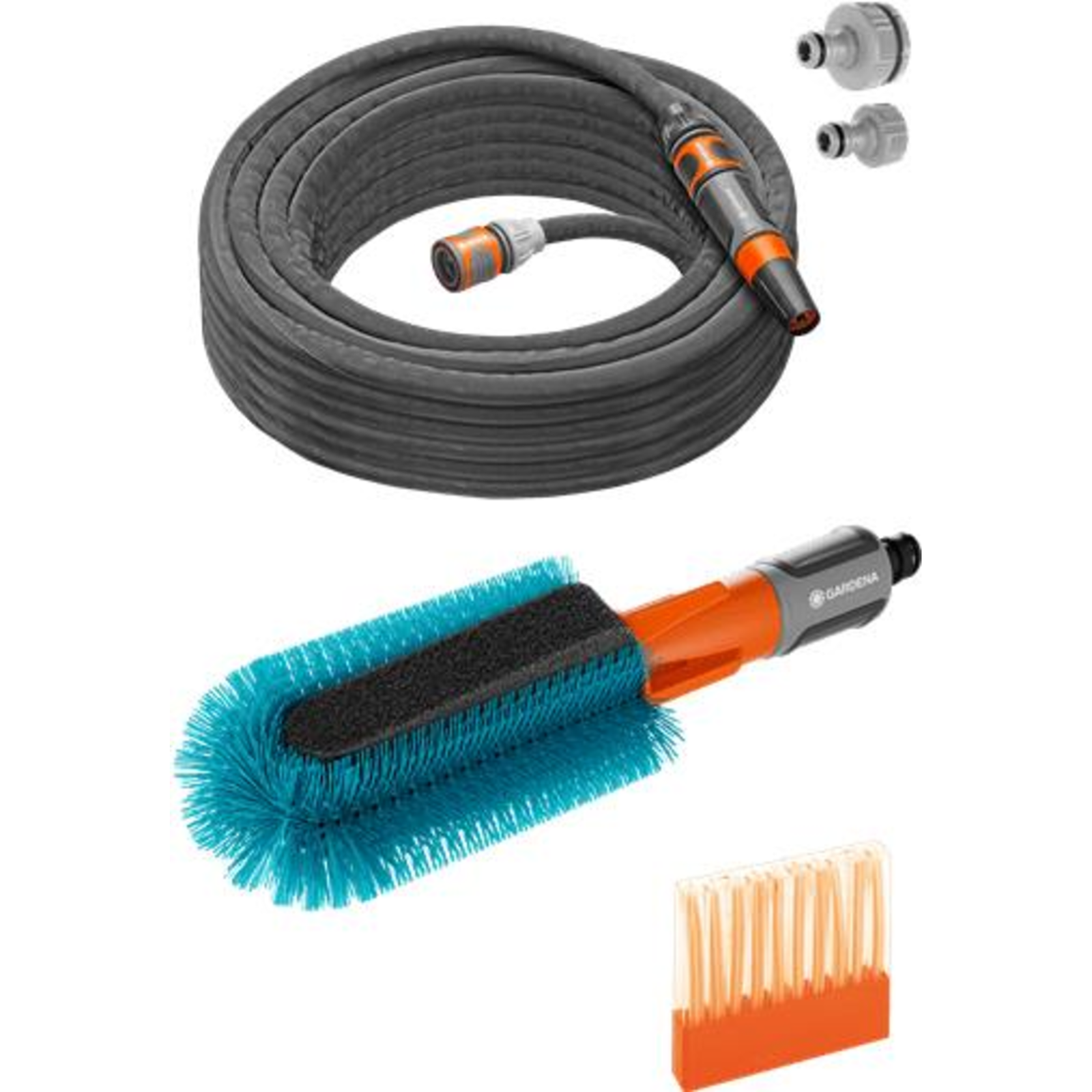 Gardena Cleansystem Bike Wash Set Grey Turquoise Incl. 10 Soap Bars Hose Cleaning Syringe