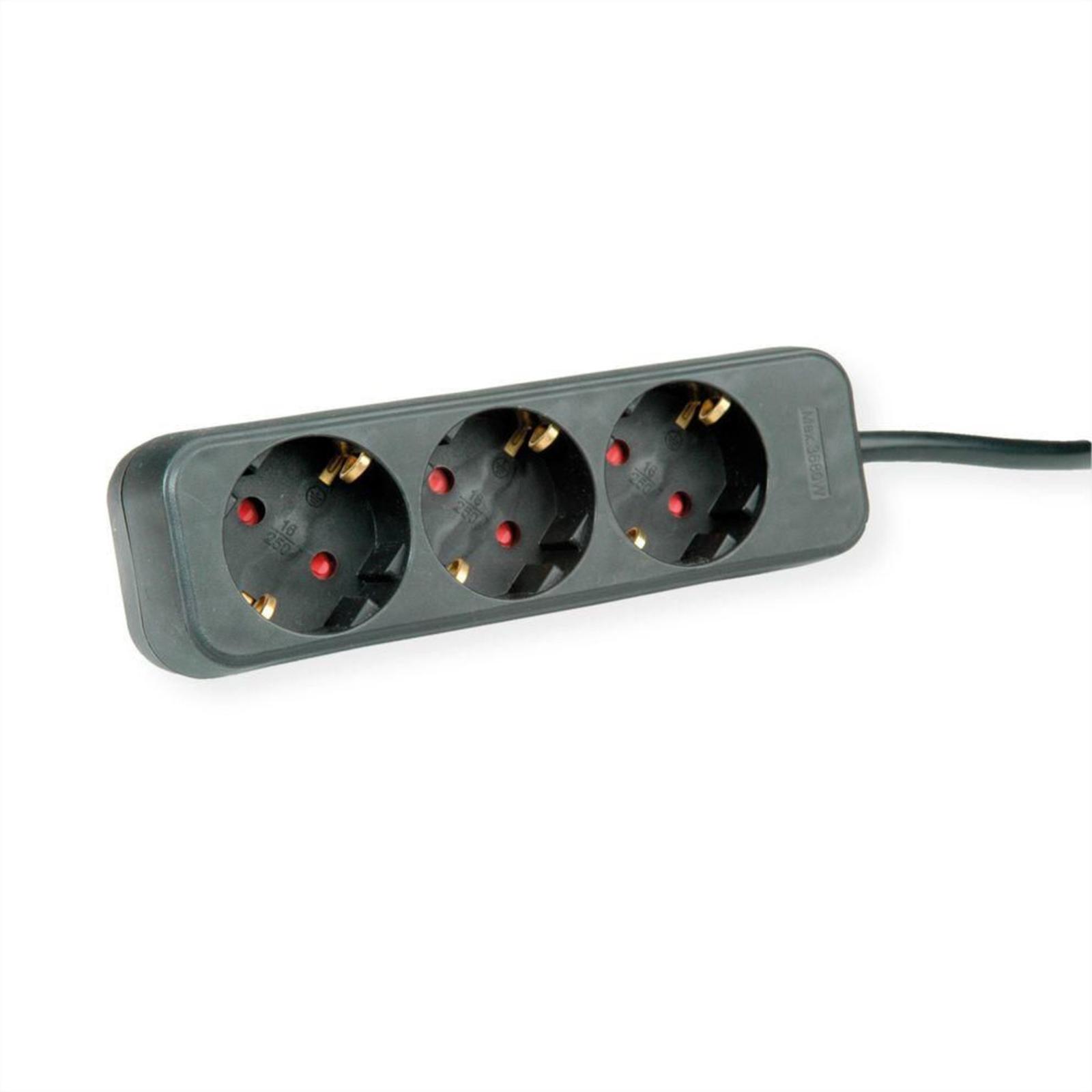 ROLINE 3-socket Power Strip without Switch Black 3 M