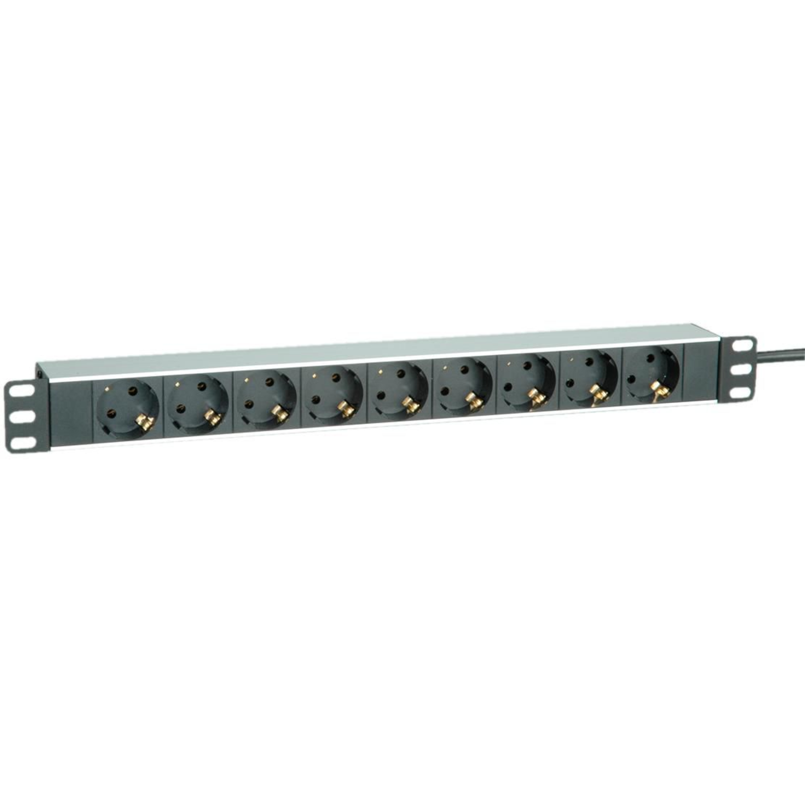ROLINE 19.07.1620 Aluminium Black White 9 AC Outlets Type F Type F