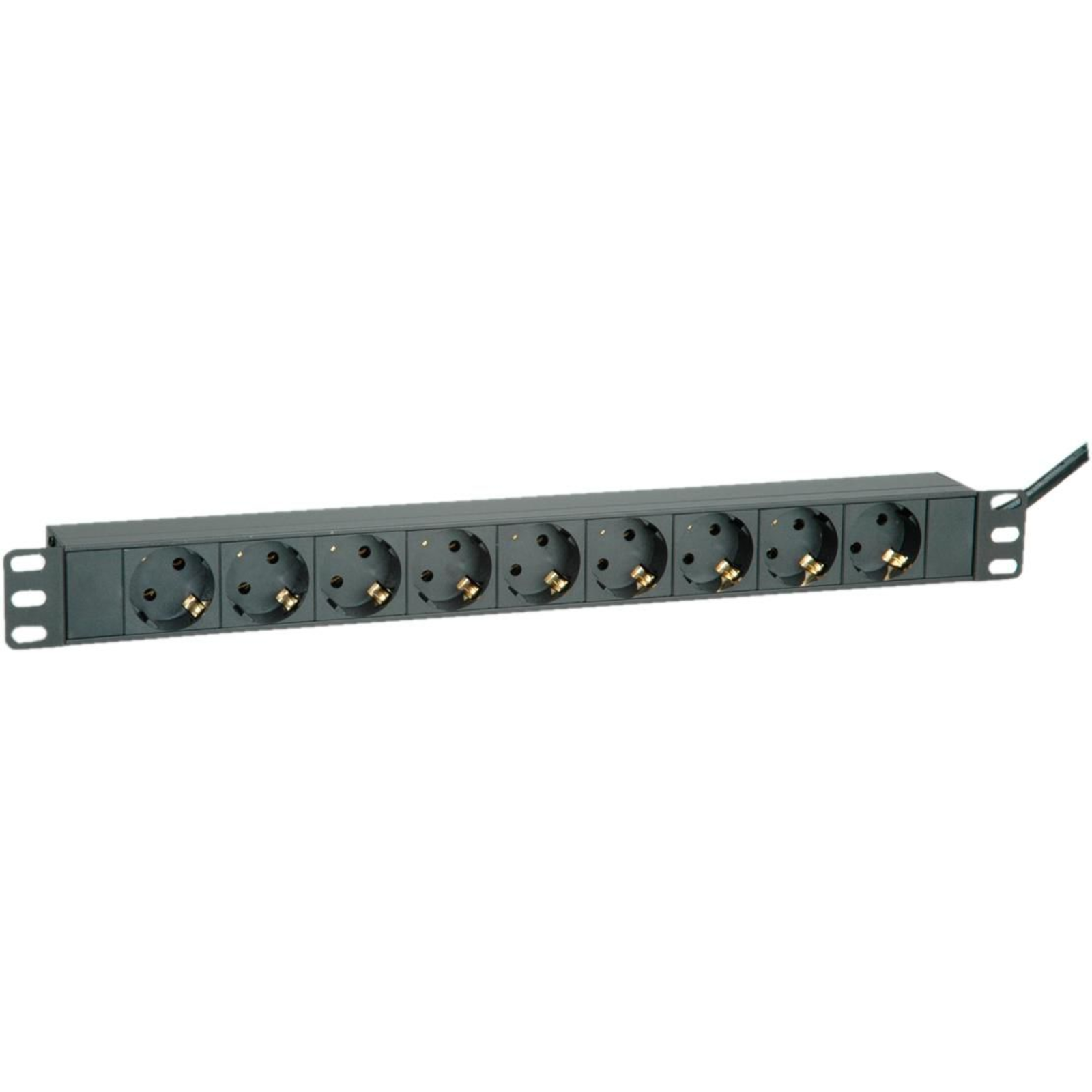 ROLINE 19071621 2 M Indoor Aluminium Black IEC320 C14 9 AC Outlets