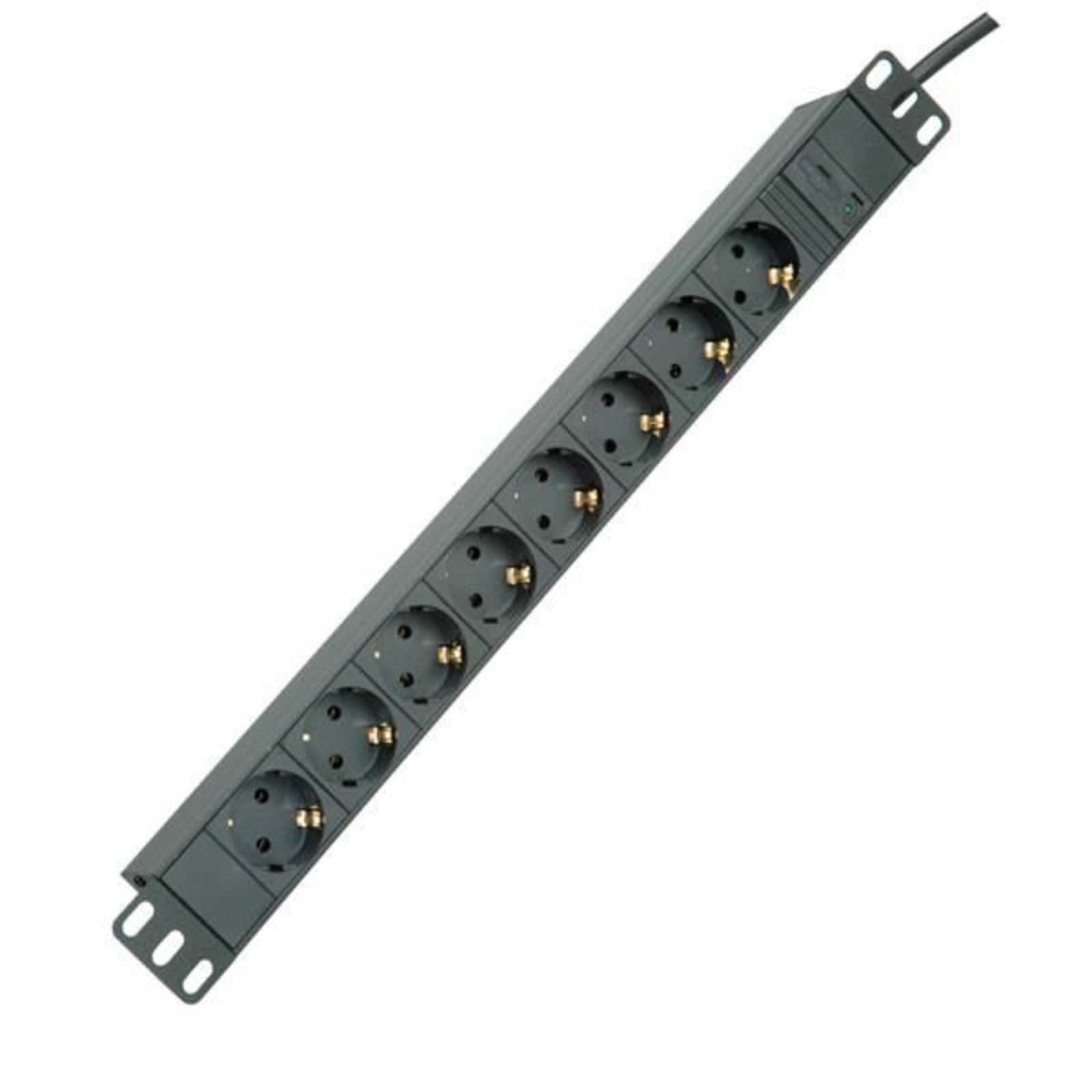 ROLINE 19.07.1623 2 M Indoor C14 Coupler Black 8 AC Outlets 250 V