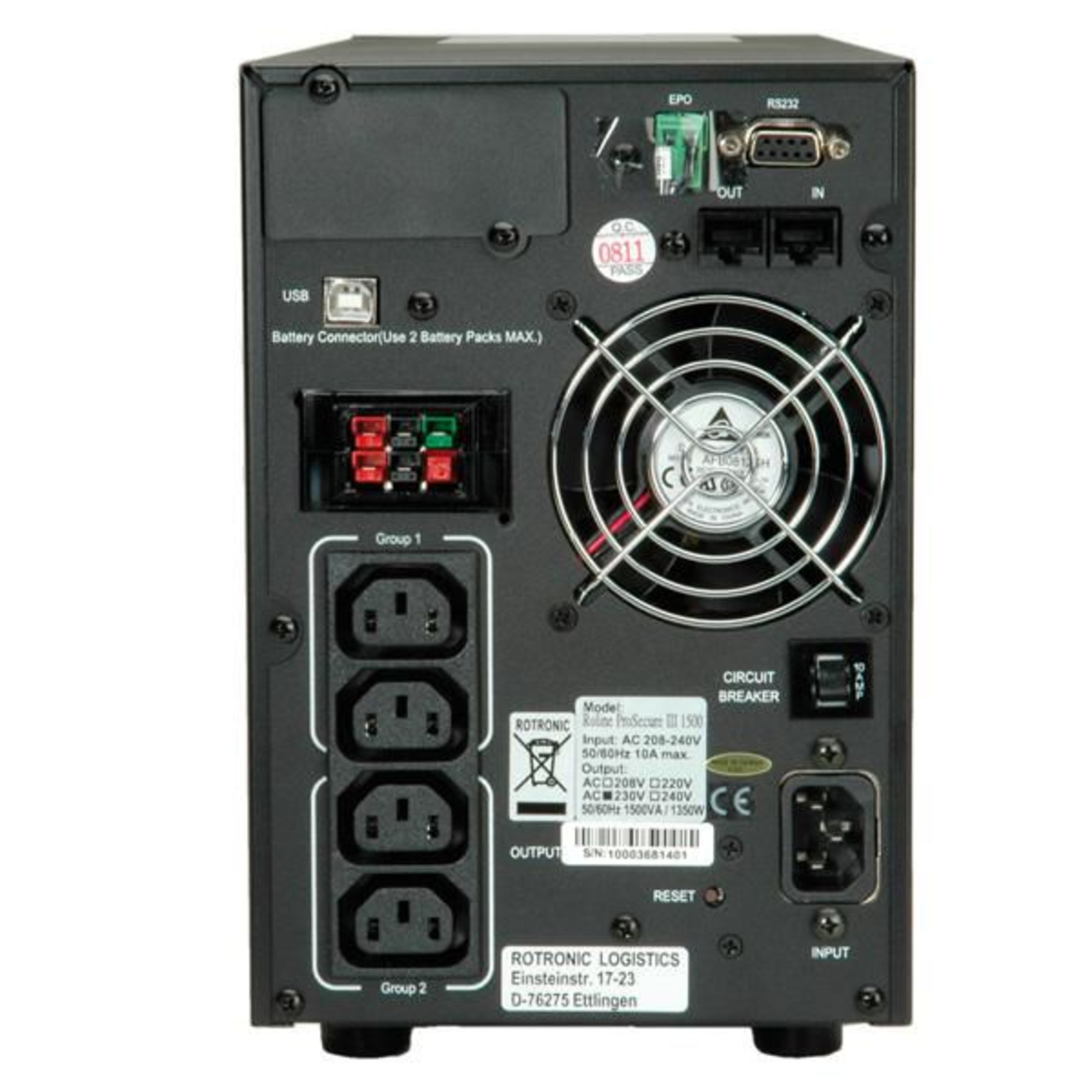 ROLINE ProSecure III 1000 UPS Alternating Current 160
