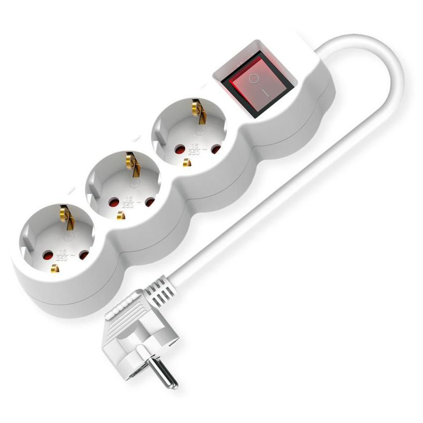 Value 19.99.0950 Power Strip White CEE Plug 1 Pc.