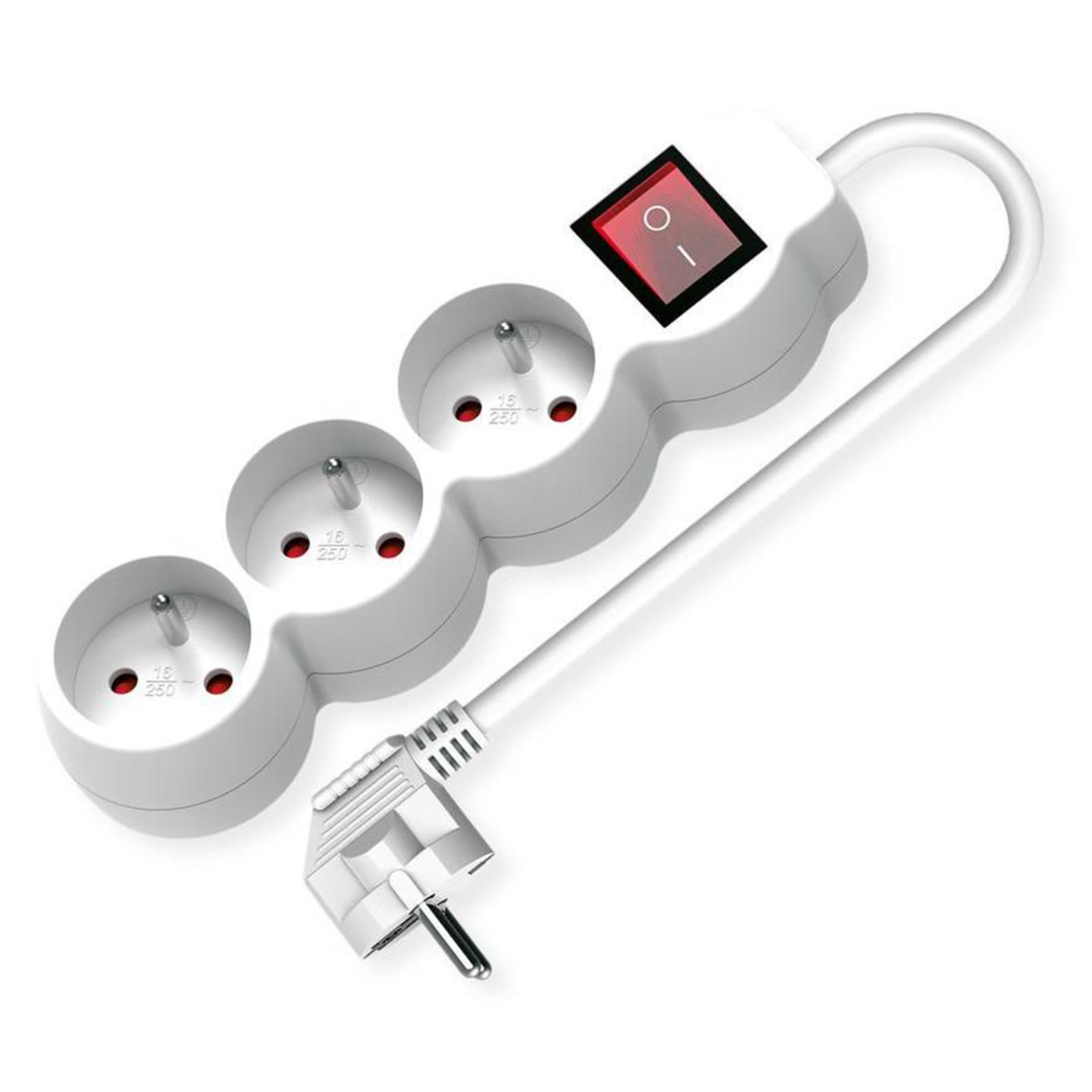 Value 19.99.0961 Power Strip White CEE Plug 1 Pc.
