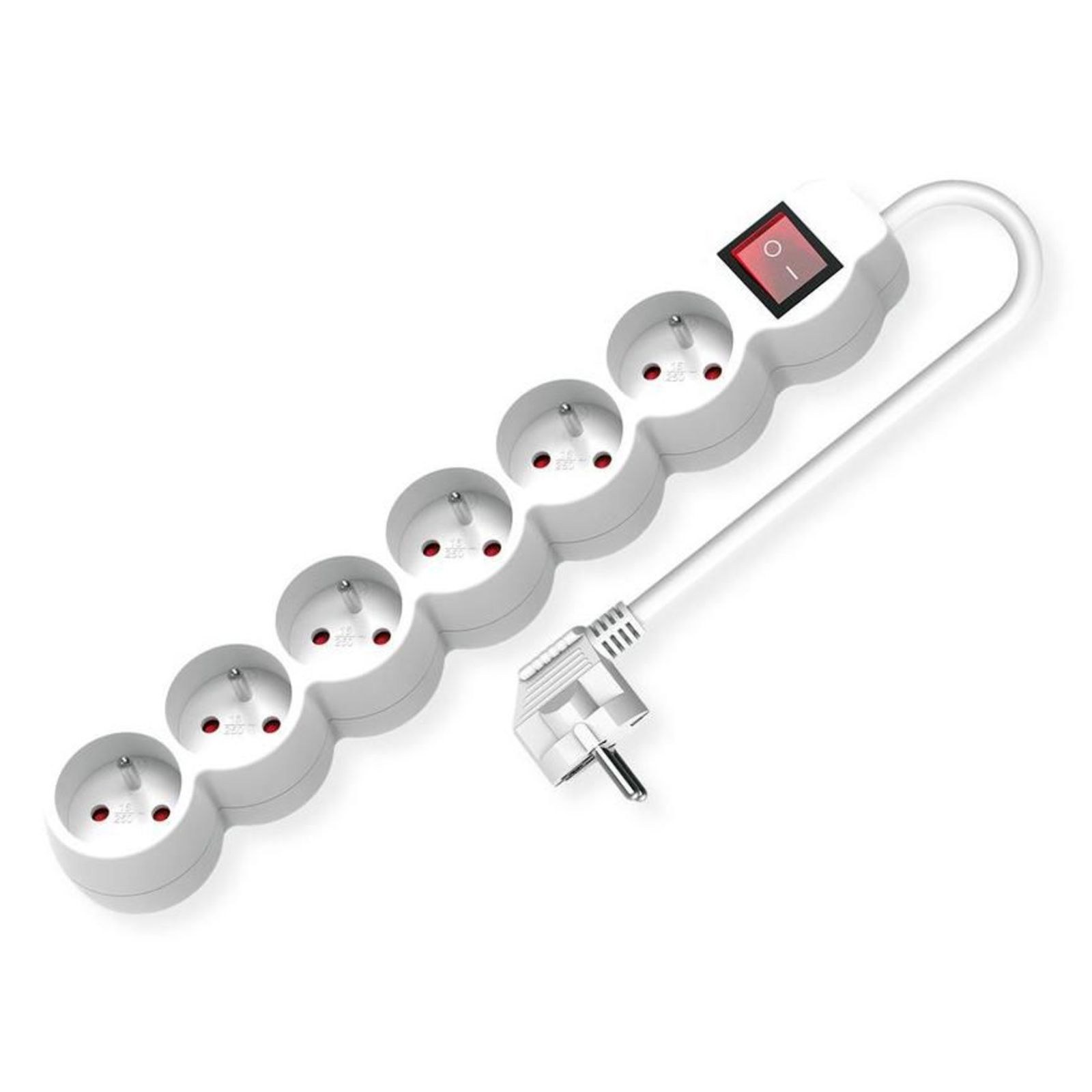 Value 19.99.0965 Power Strip White CEE Plug 1 Pc.