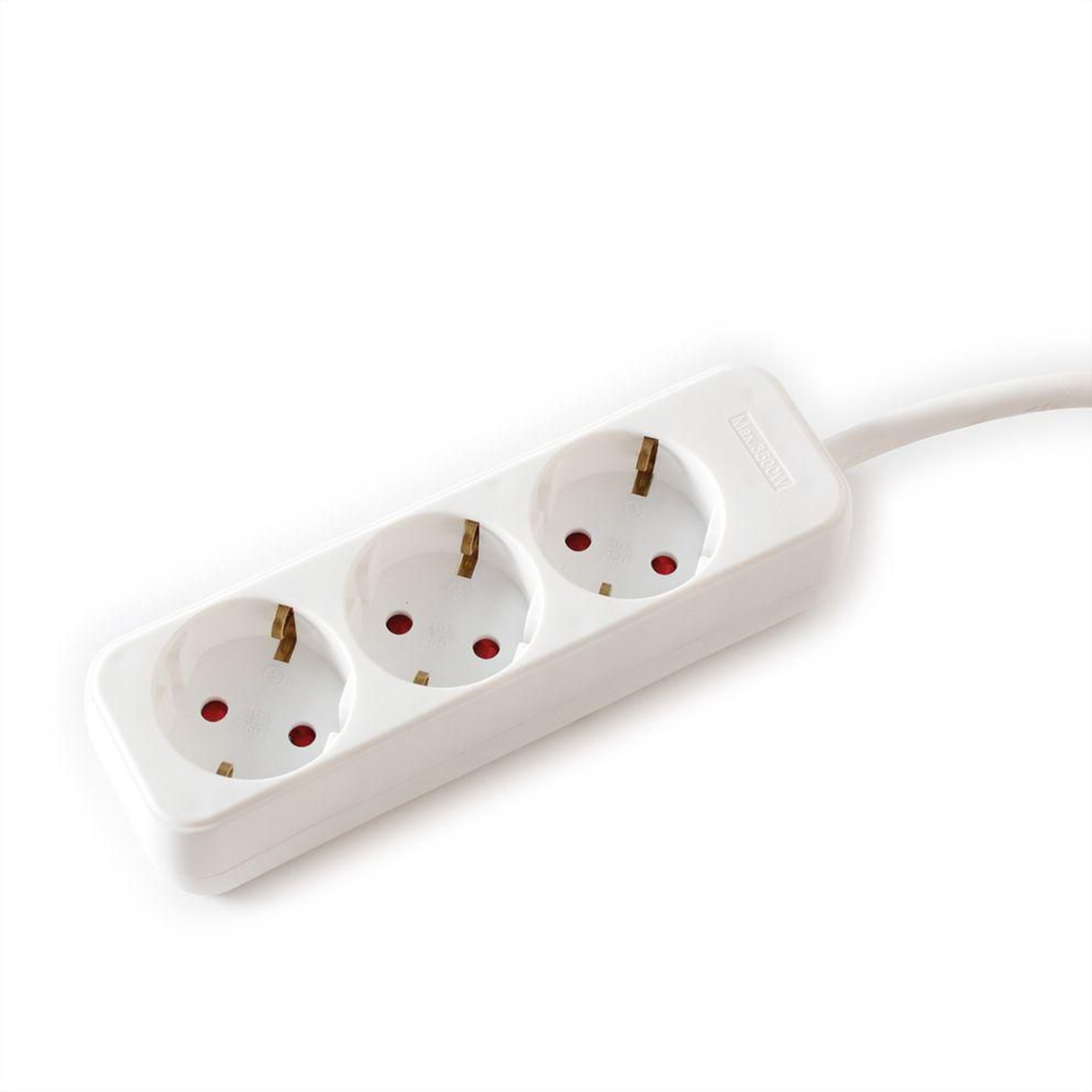 VALUE Power Strip Alternating Current 250 V 3600 Watts Input CEE 7/4 Output Connections 3 X