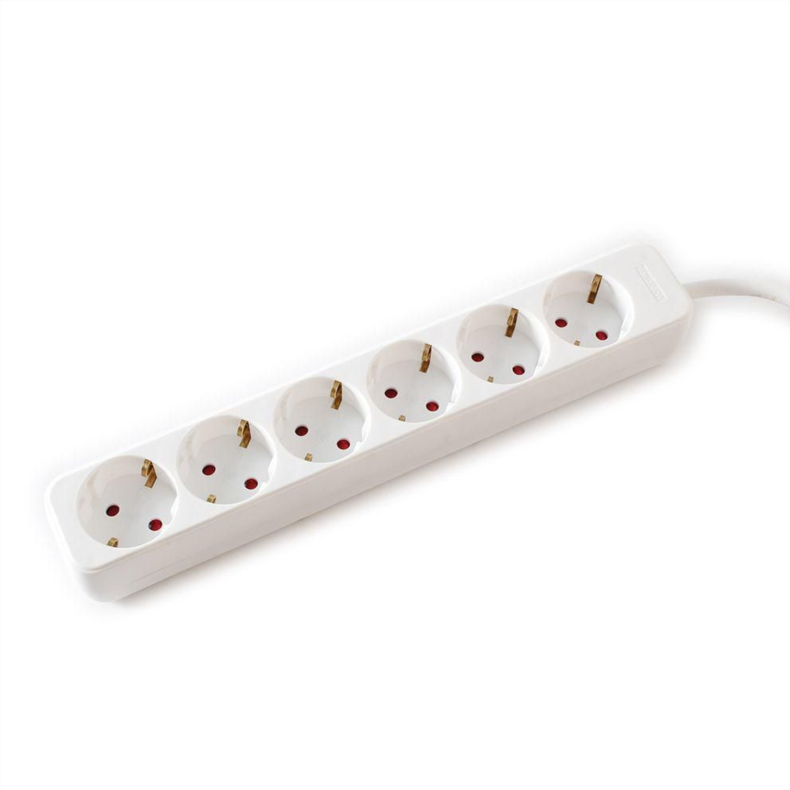 VALUE Power Strip Alternating Current 250 V 3600 Watts Input CEE 7/4 Output Connections 6 X