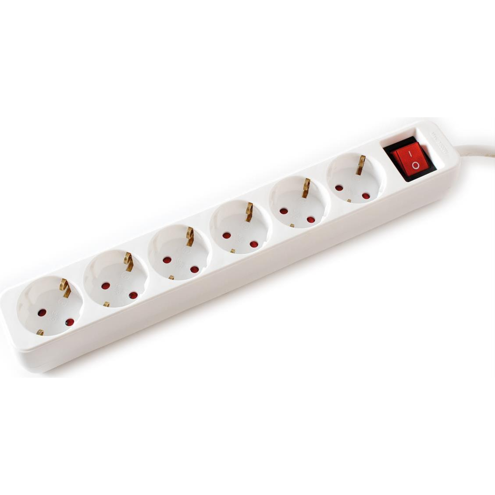 VALUE 6-way Socket Strip with Switch White 6 M