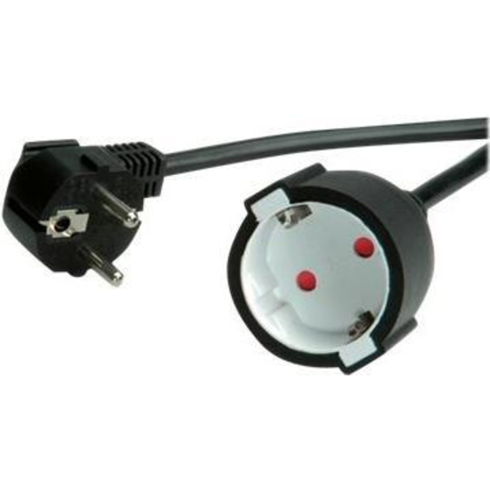 VALUE Earthing Contact Extension Cable 230VAC Black 3 M