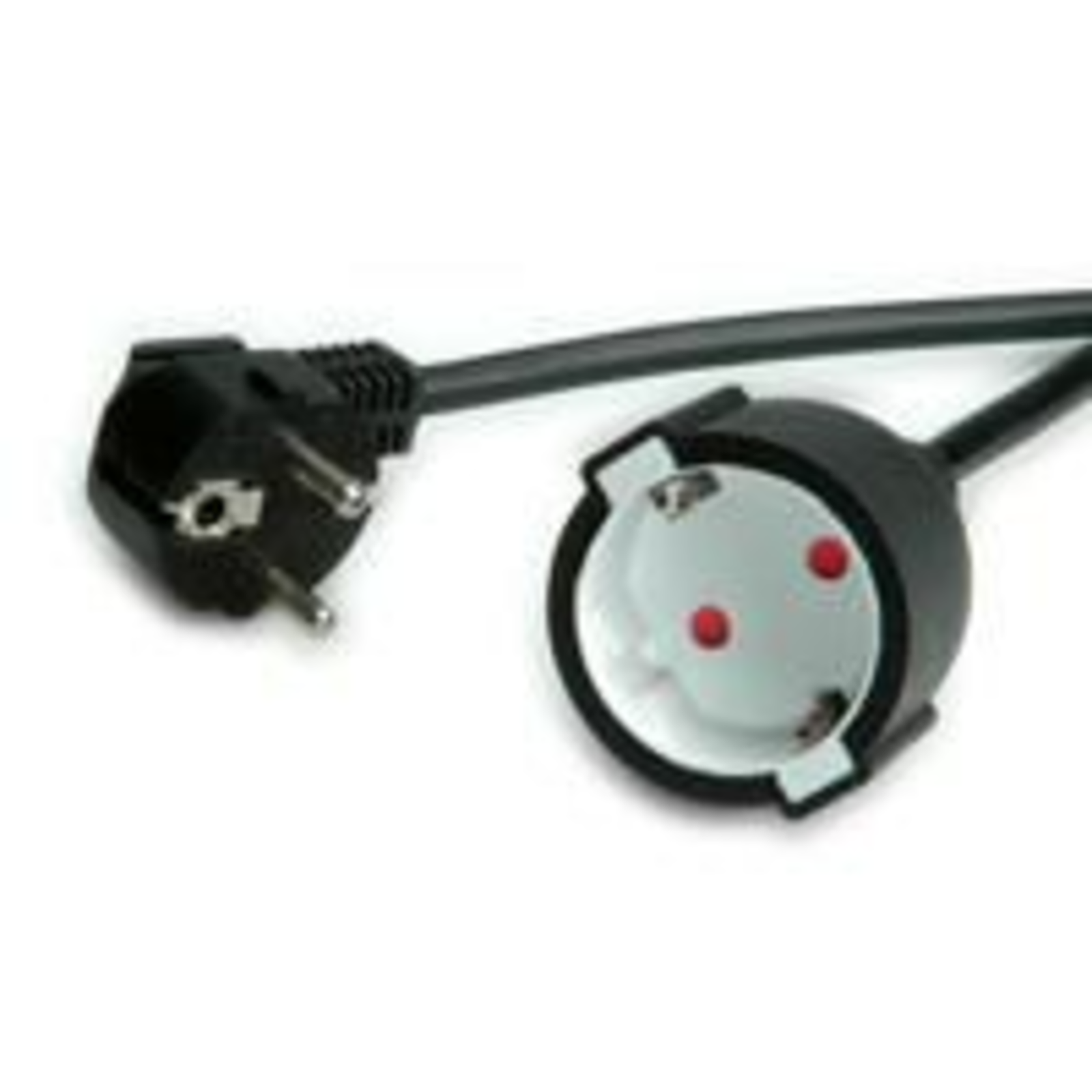 VALUE Earthing Contact Extension Cable 230VAC Black 5 M