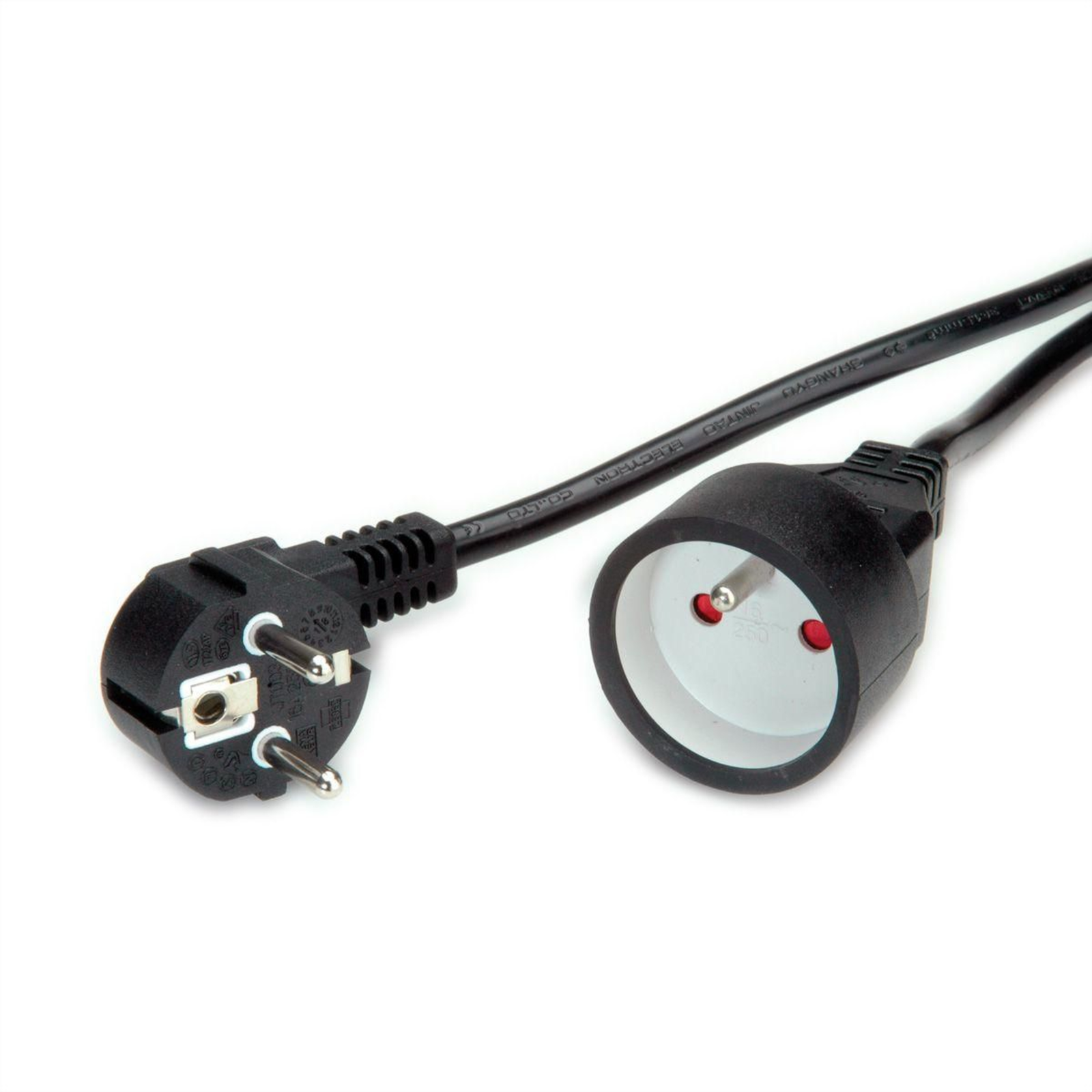 VALUE Earthing Contact Extension Cable 230VAC UTE Version Black 3 M