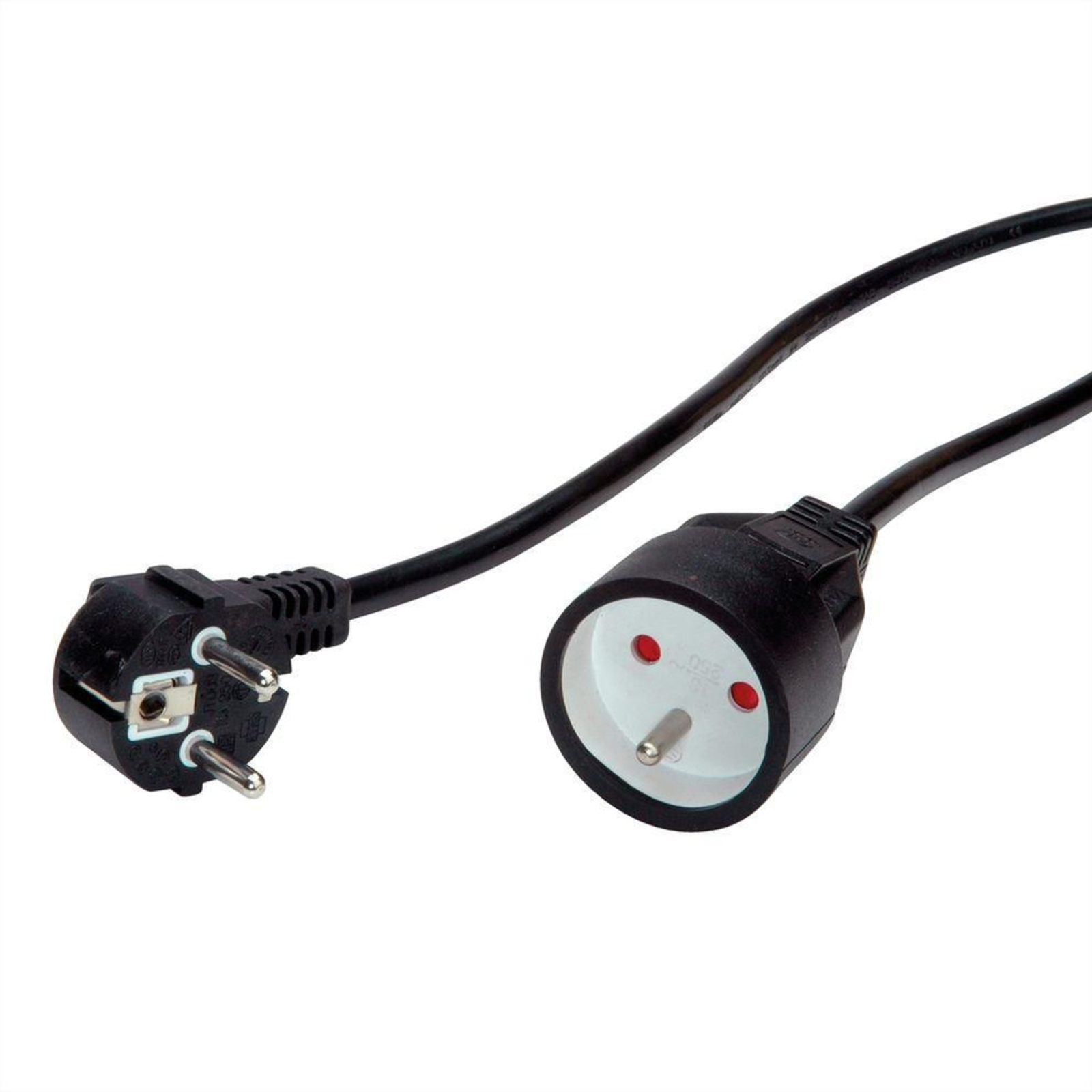 VALUE Earthing Contact Extension Cable 230VAC UTE Version Black 5 M