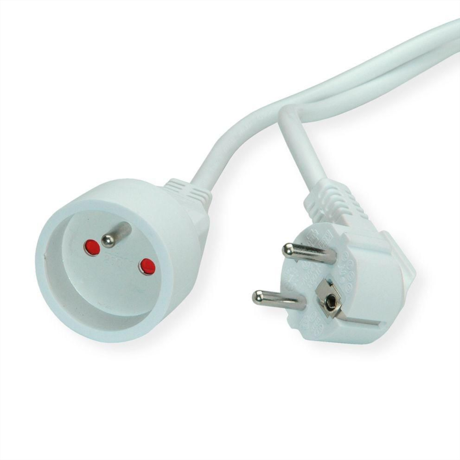 VALUE Earthing Contact Extension Cable 230VAC UTE Version White 5 M