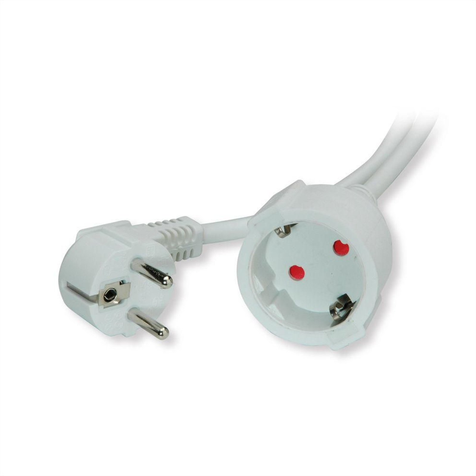 VALUE Earthing Contact Extension Cable 230VAC White 5 M