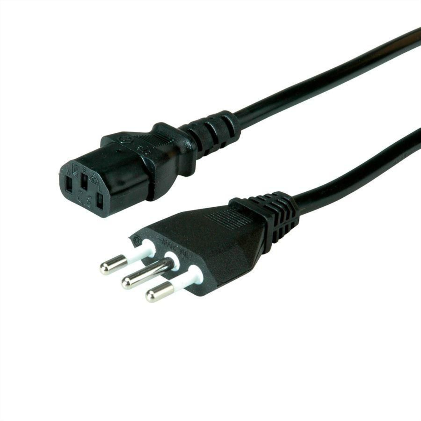 VALUE Power Cable CEI 23-50 (M) to IEC 60320 C13 Straight