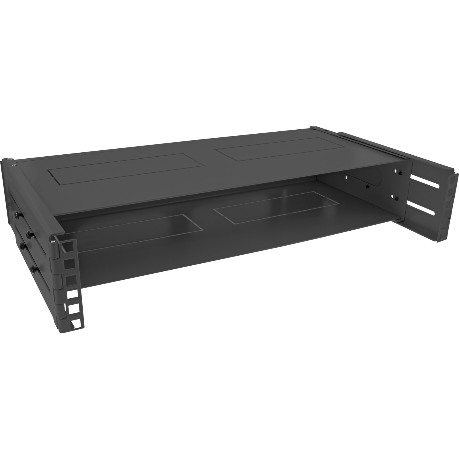 InLine Cabinet Suitable for Wall Mounting RAL 9005 Deep Black 2U 48.3 Cm (19inch)