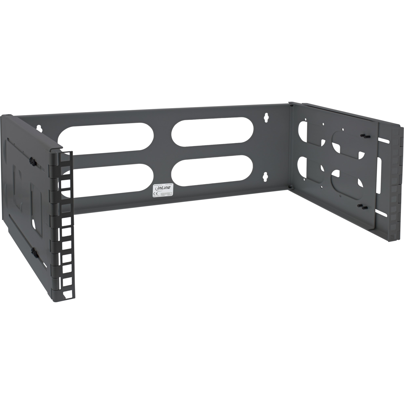 InLine Cabinet Suitable for Wall Mounting RAL 9005 Deep Black 4U 48.3 Cm (19inch)