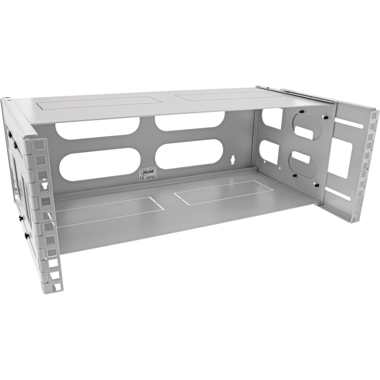 InLine Cabinet Suitable for Wall Mounting Light Grey RAL 7035 4U 48.3 Cm (19inch)
