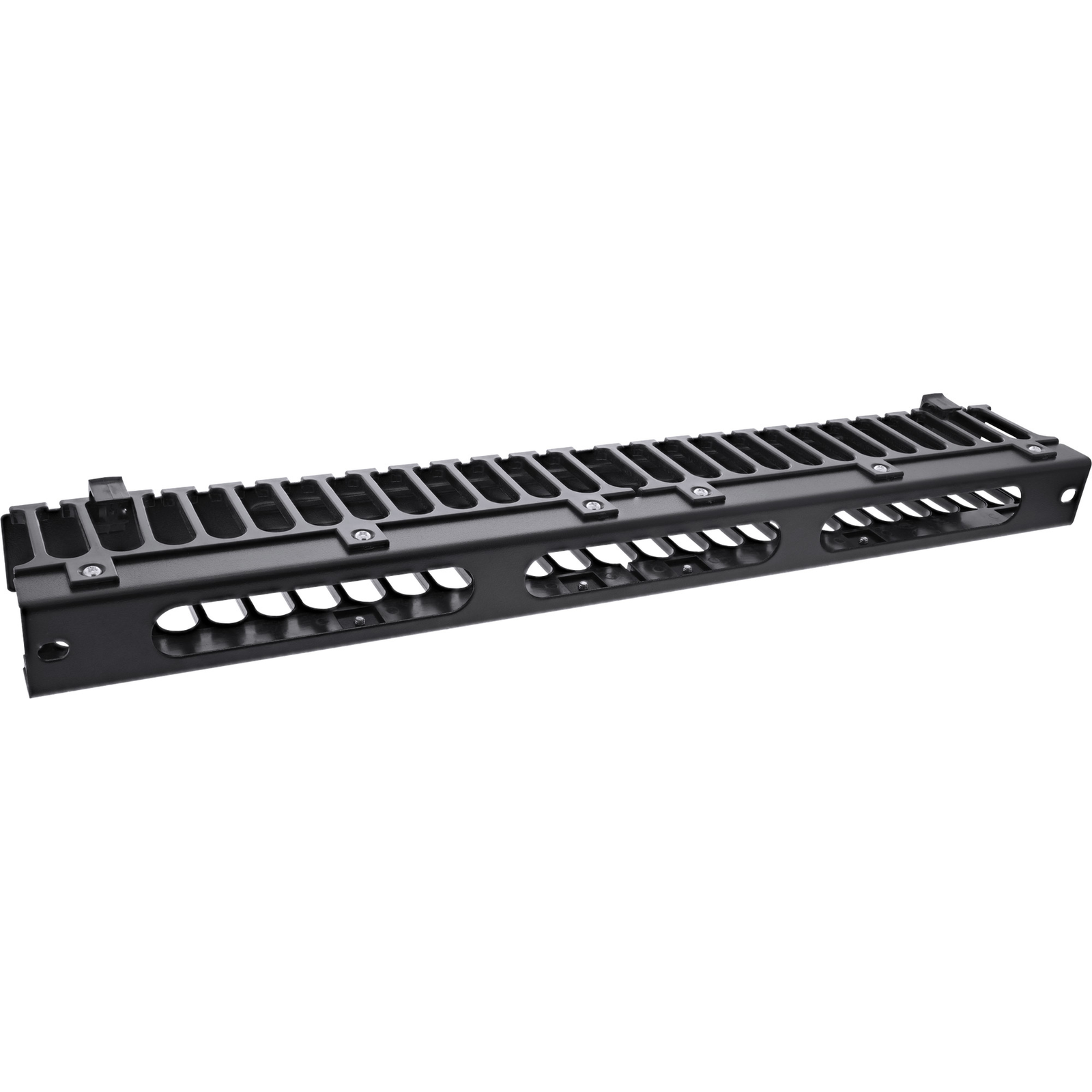 InLine Cable Guide Plate for Switch Cabinet Black RAL 9005 1U 48.3 Cm (19inch)