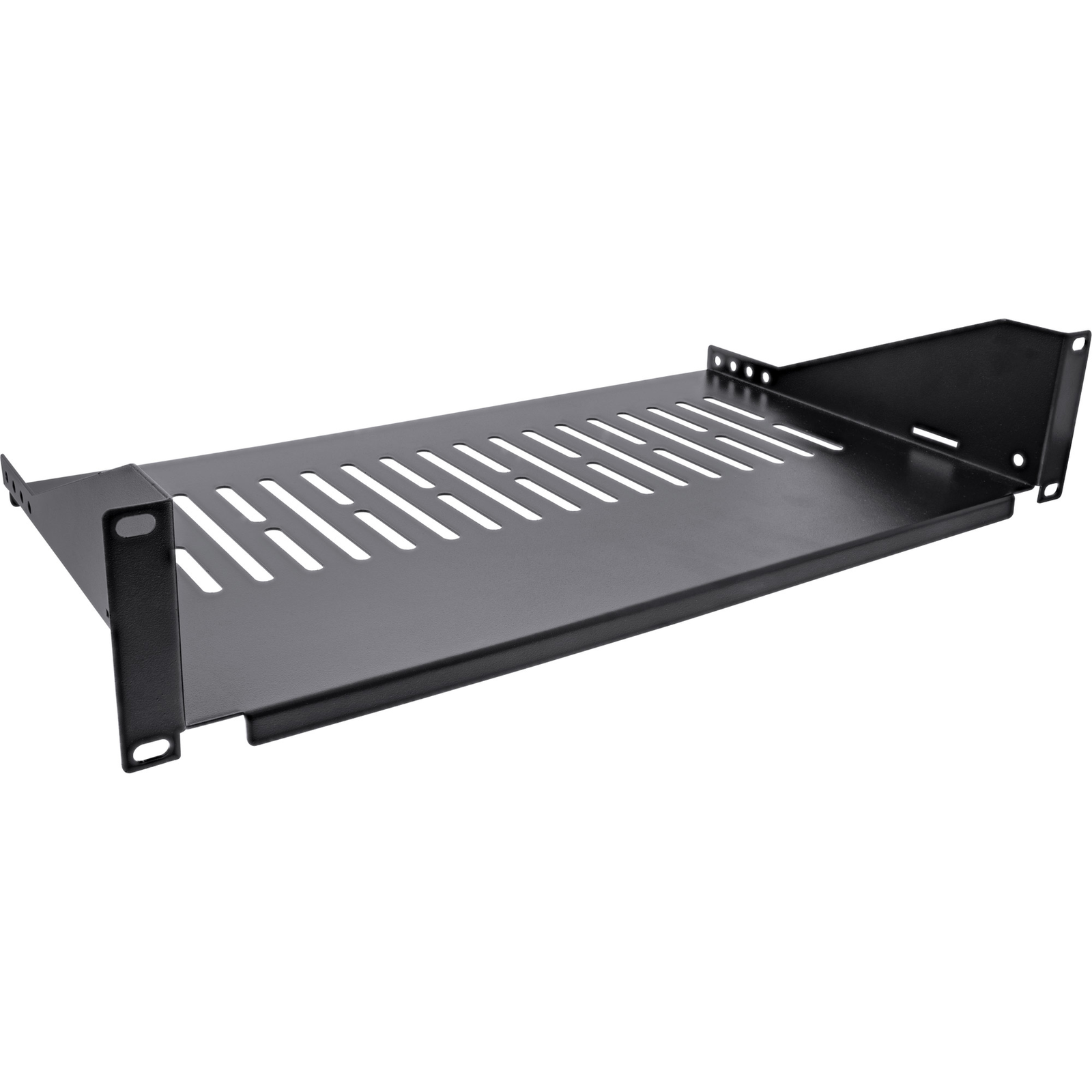 InLine Rack Shelf Black RAL 9005 2U 48.3 Cm (19inch)