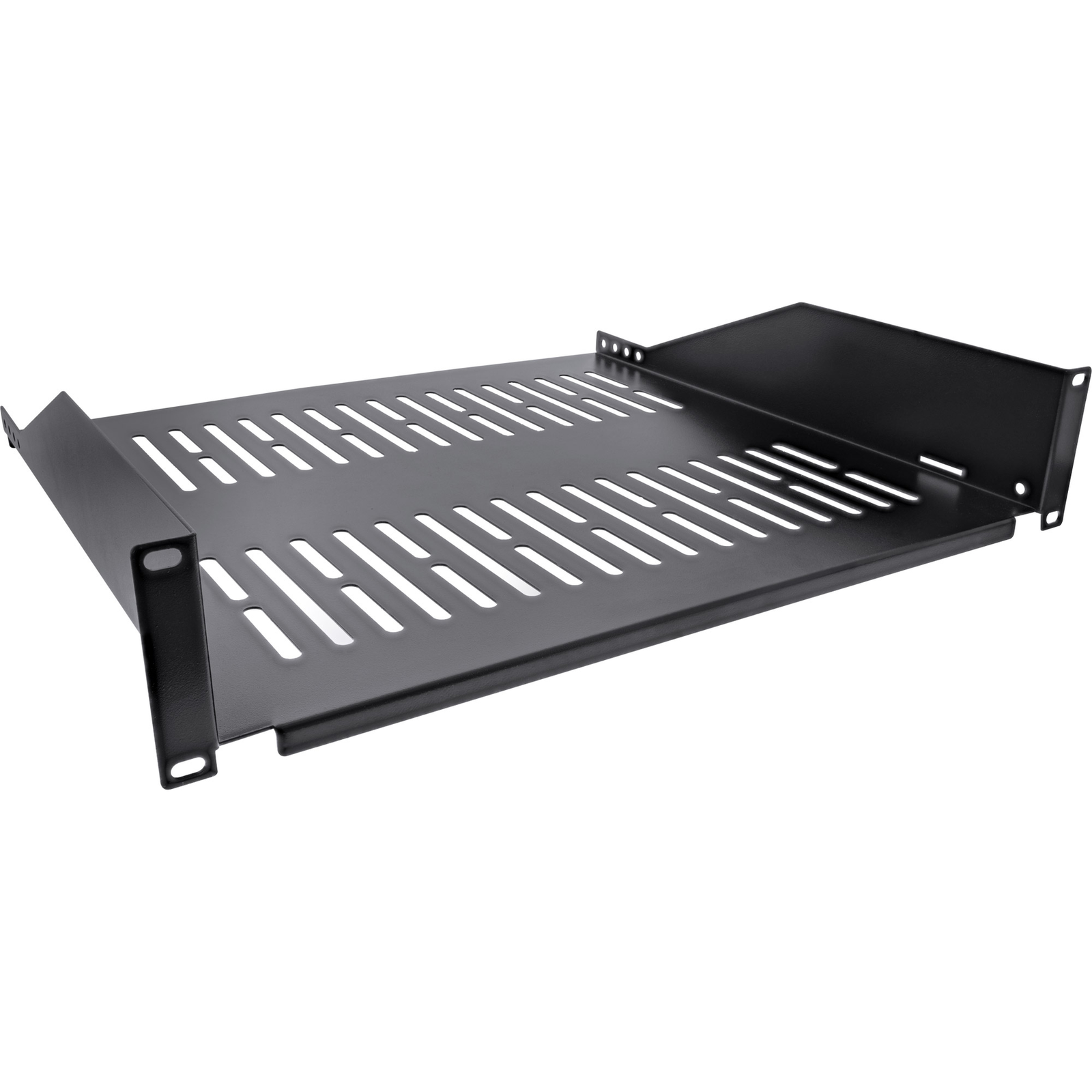 InLine Rack Shelf Black RAL 9005 2U 48.3 Cm (19inch)