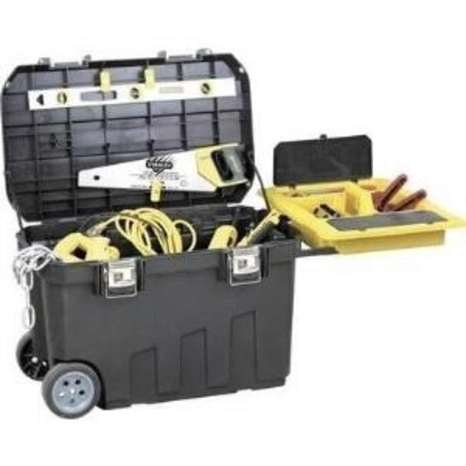 Stanley Mobile Assembly Box 90 Litres Black with Trolley Handle