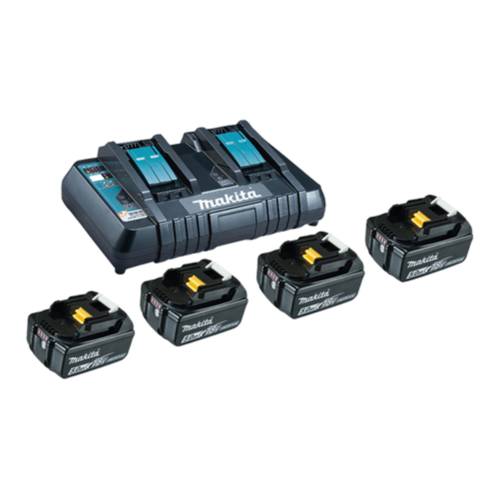 Makita Power Source Kit 18V 5Ah Black 4x Rechargeable Battery