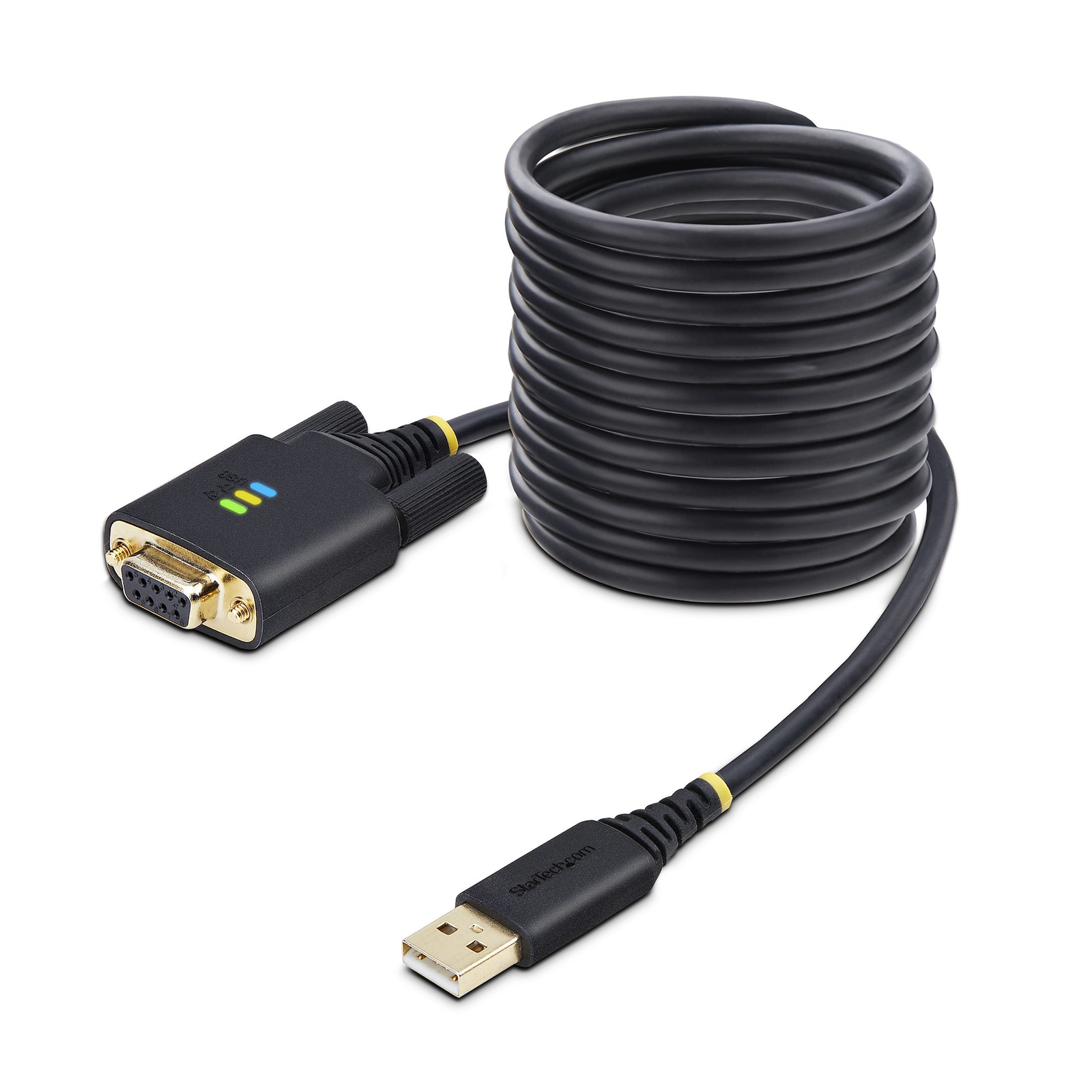 StarTech.com 3m USB Null Modem Cable COM Retention FTDI USB-A to RS232 Null Modem Cable