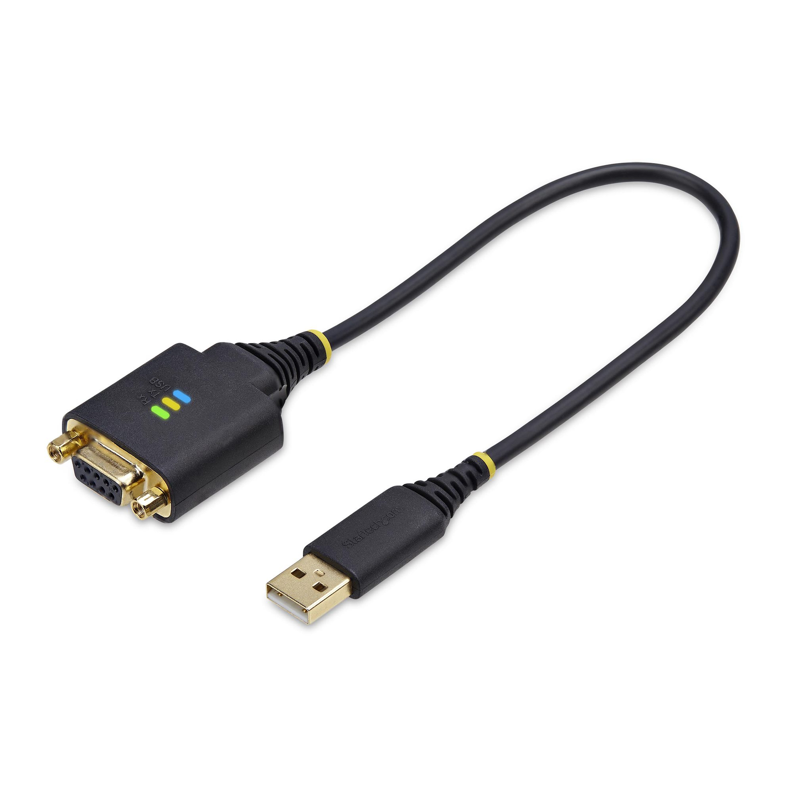 StarTech.com 1ft/30cm USB to Null Modem Serial Adapter Cable FTDI RS232 Cable USB Serial USB