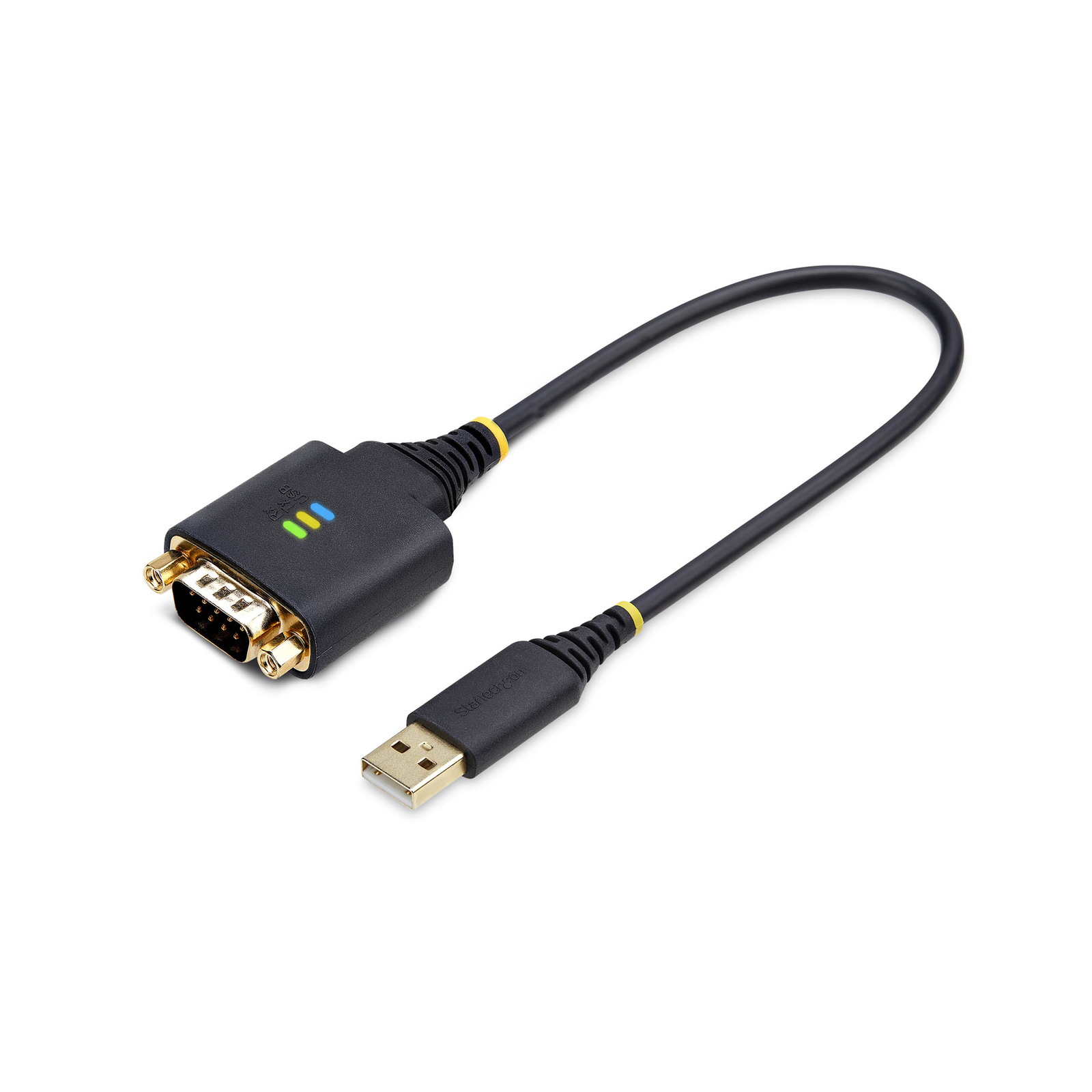 StarTech 1ft (30cm) USB to Serial Adapter Cable COM Retention RS232 USB to Serial Cable USB (M)
