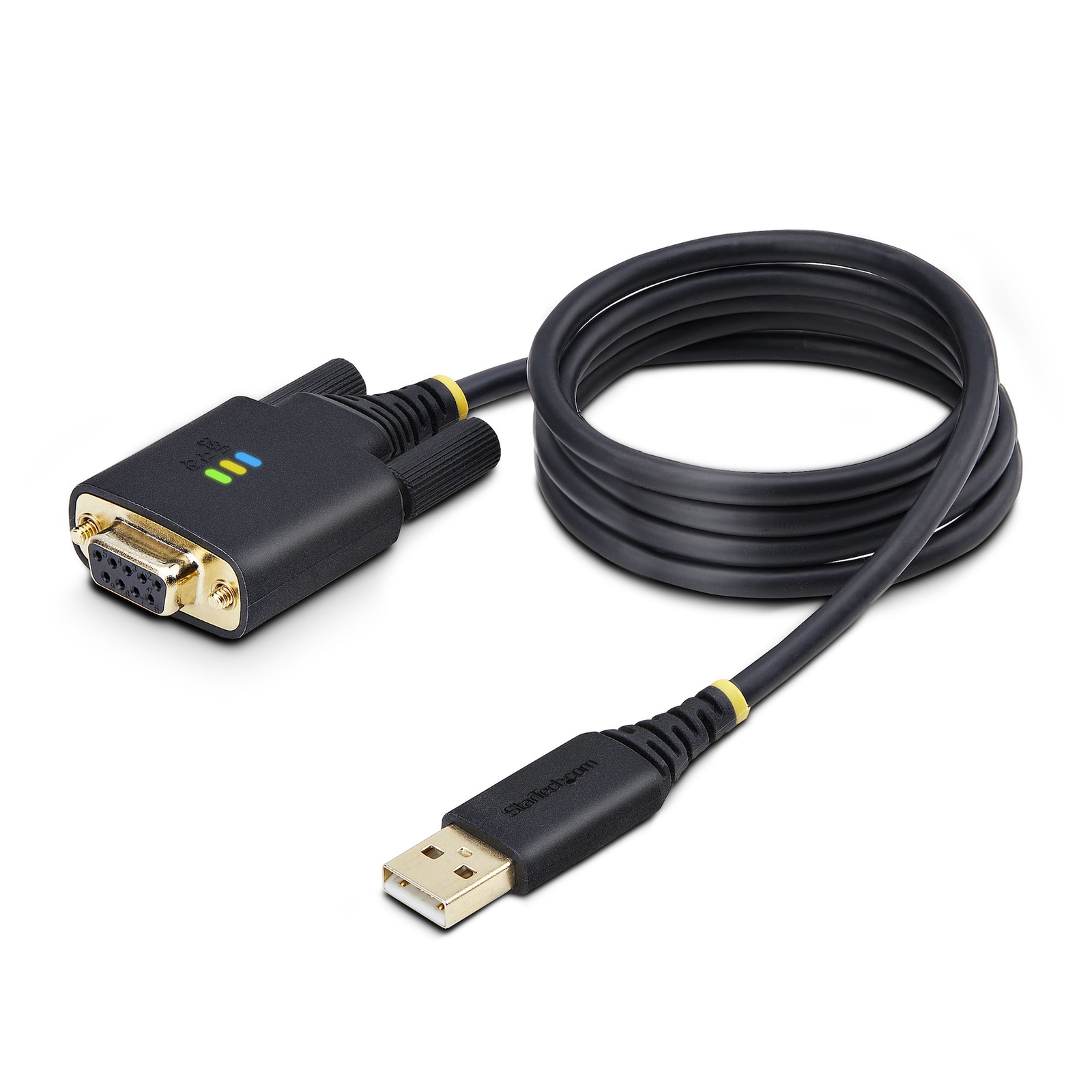 StarTech.com 1m USB Null Modem Cable COM Retention FTDI USB-A to RS232 Null Modem Cable