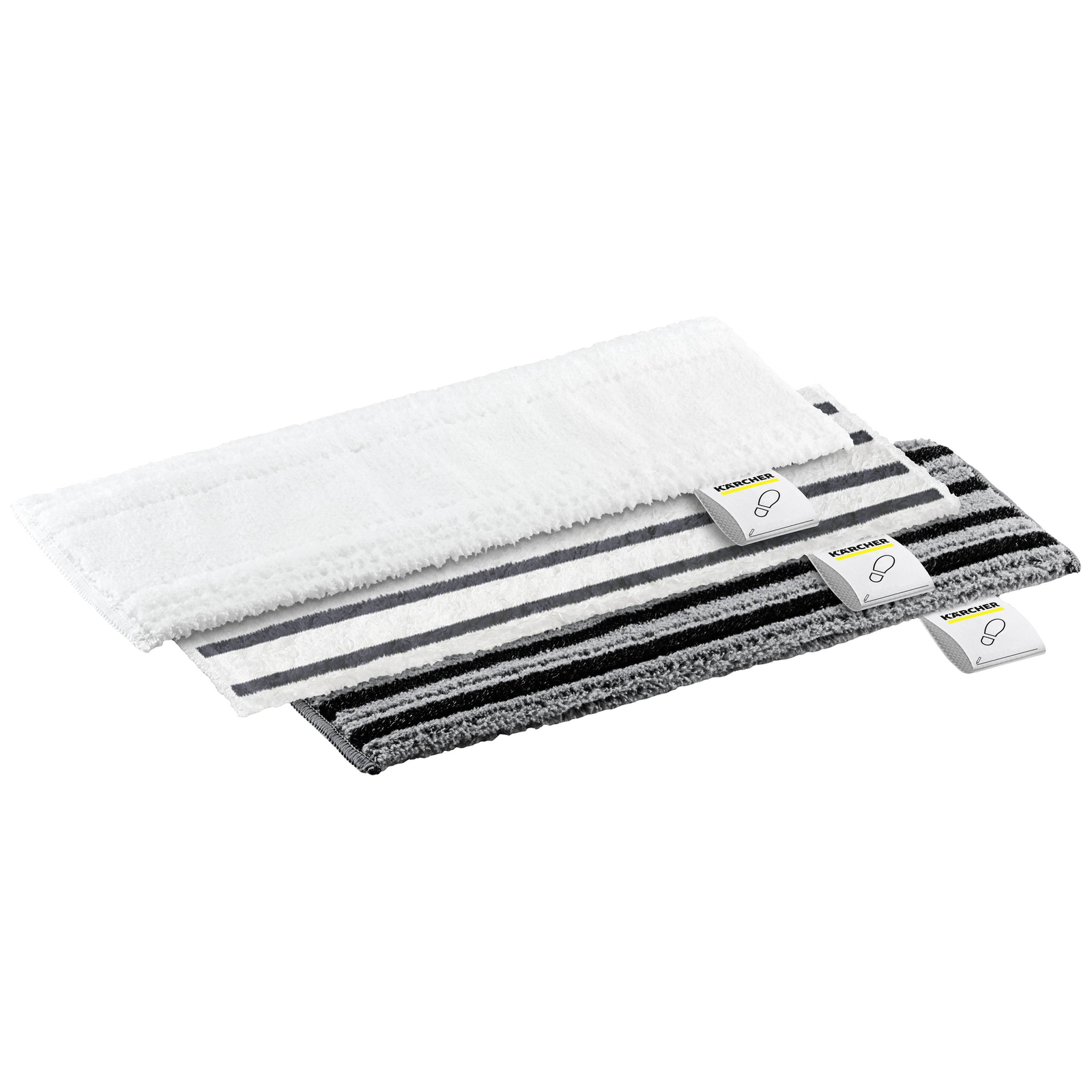 KRCHER Allrounder Floor Cloth Set EasyFix Disposable Wipe Black Gray White Polyest