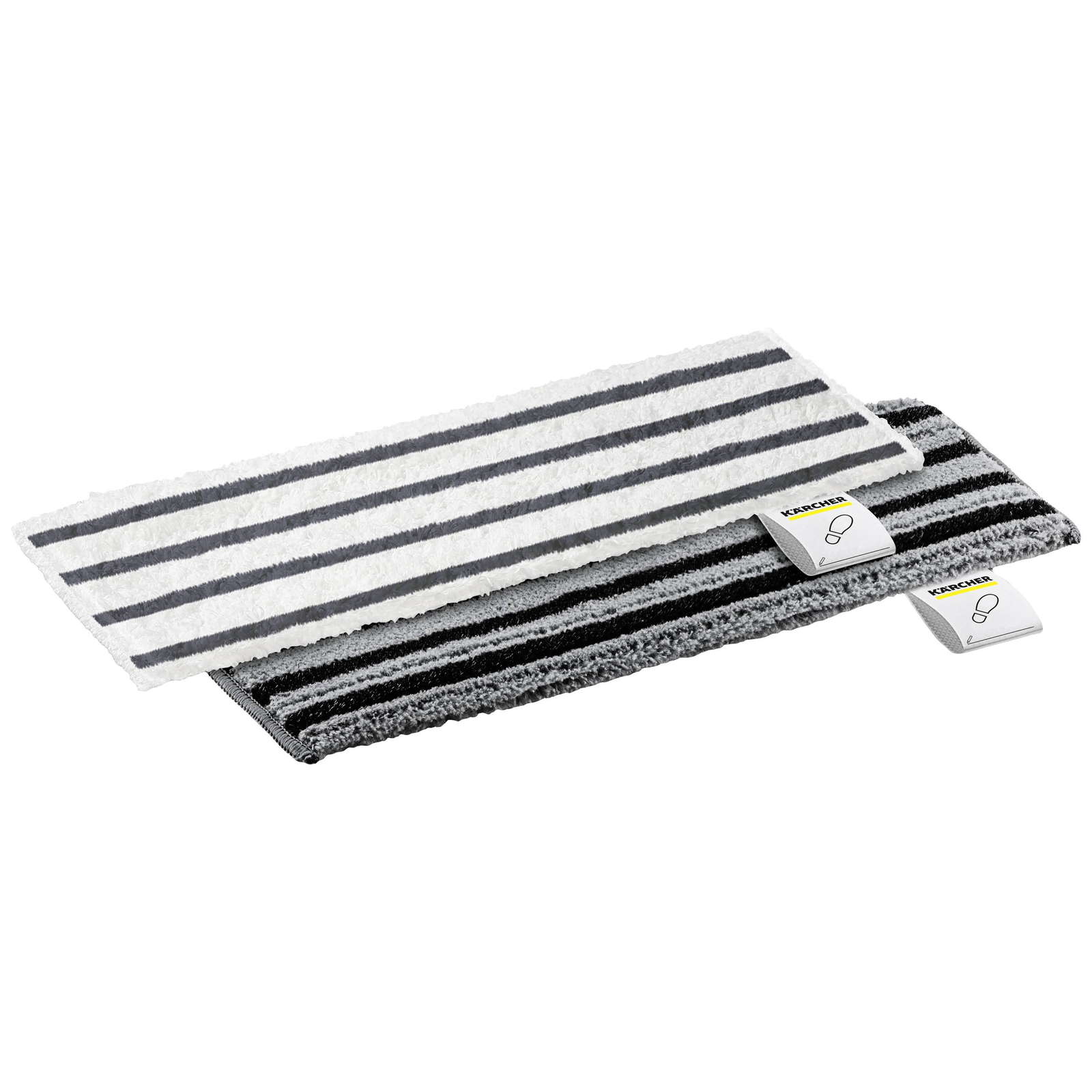 KRCHER Power Floor Cloth Set EasyFix Floor Cloth Black Gray White Polyester Viscose