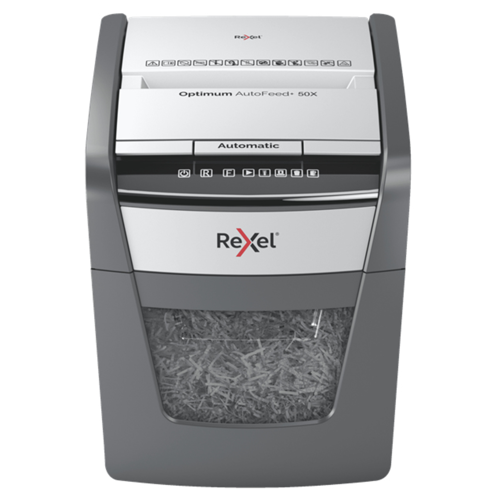 REXEL Optimum AutoFeed+ 50X Shredder P-4 50 Sheets 20 L Bin