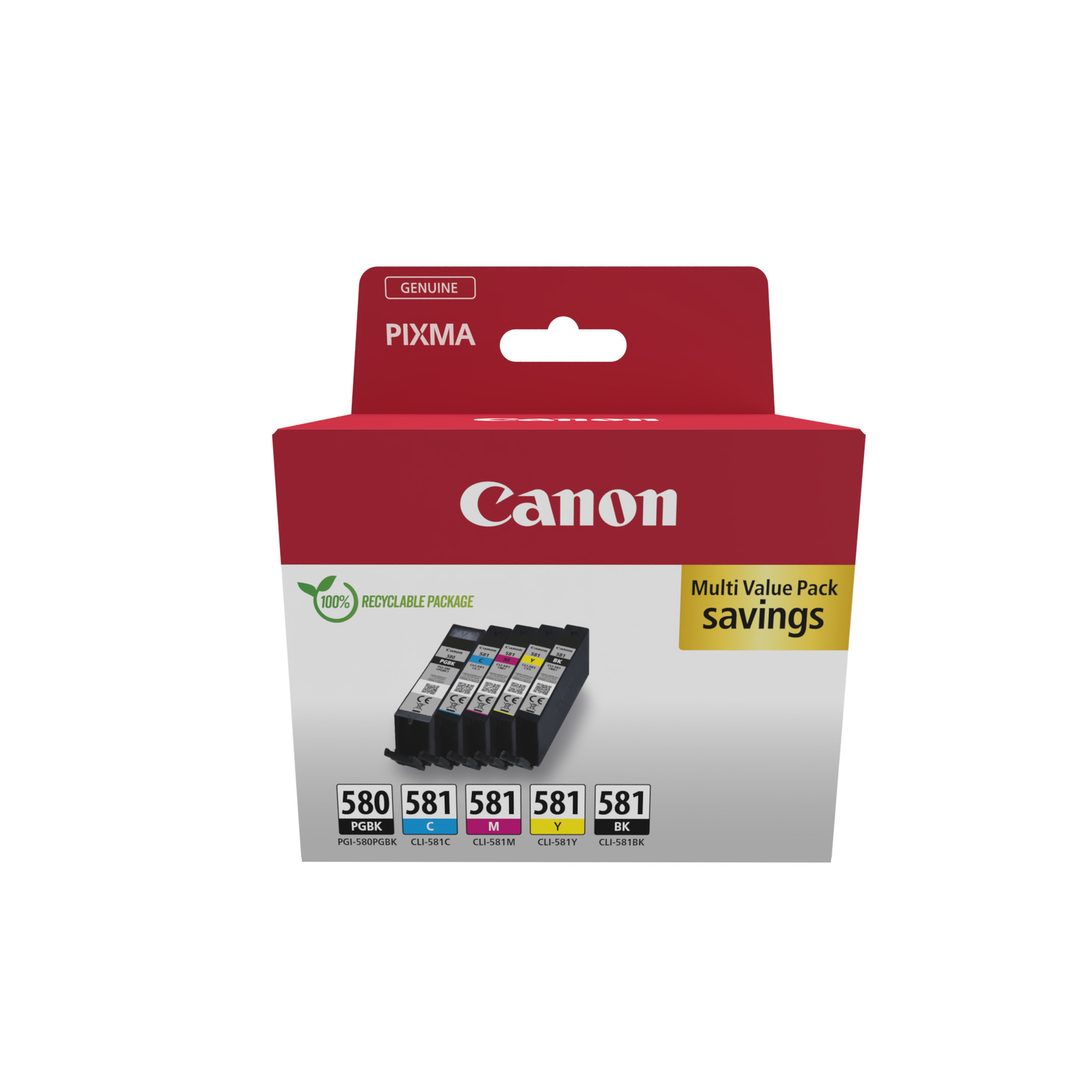 Canon PGI 580/CLI-581 Multi Pack Black Yellow cyan magenta Pigmented Black