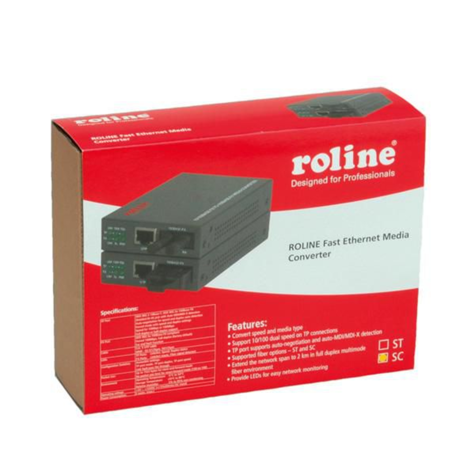 ROLINE RC-100FX-SC Media Converter 10Base-T 100Base-FX 100Base-TX