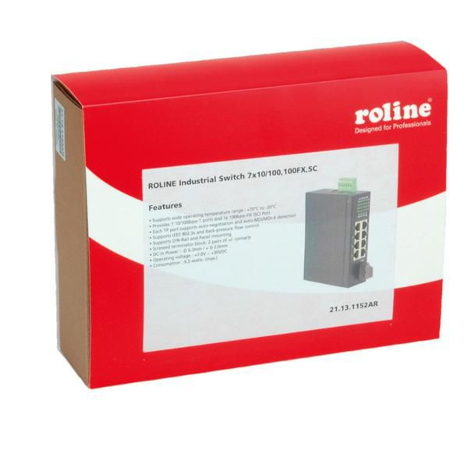 ROLINE Industrial Switch 7x RJ-45 1x SC Unmanaged Full Duplex
