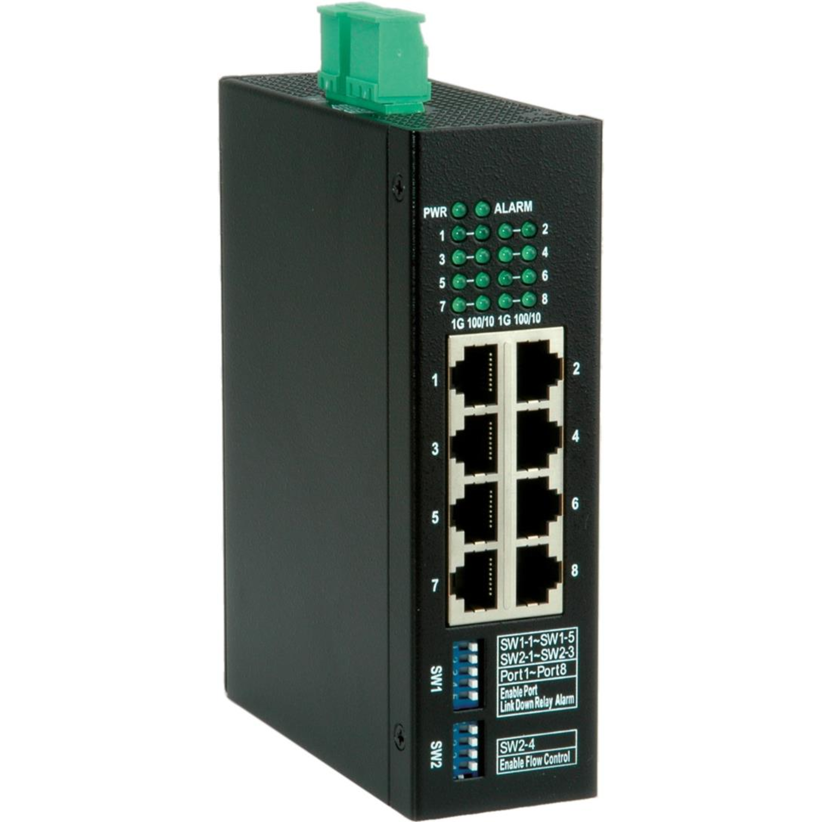 ROLINE Ind. Switch 8x Switch 1 Gbps