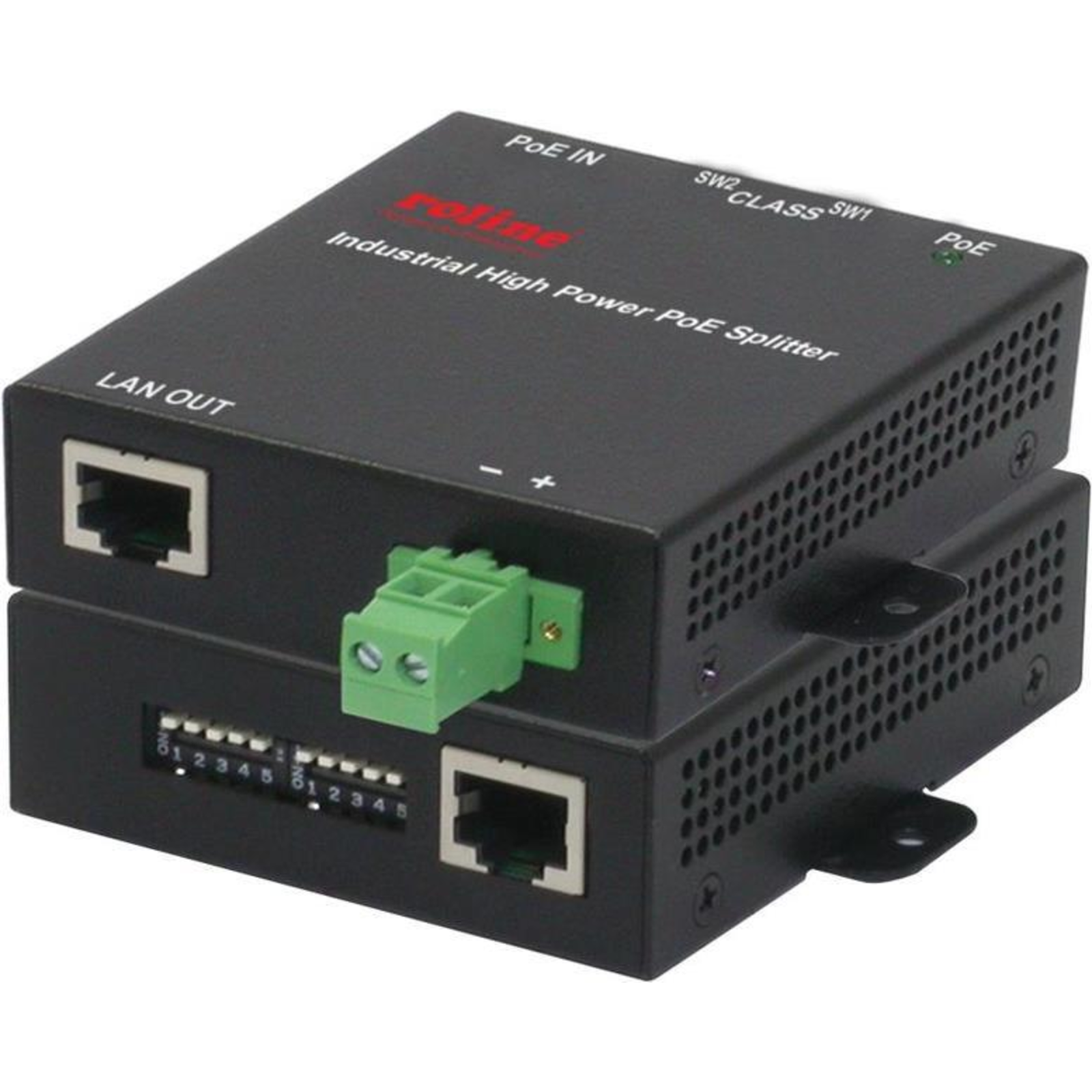 ROLINE PoE Splitter 128 Watts Output Connections- 1