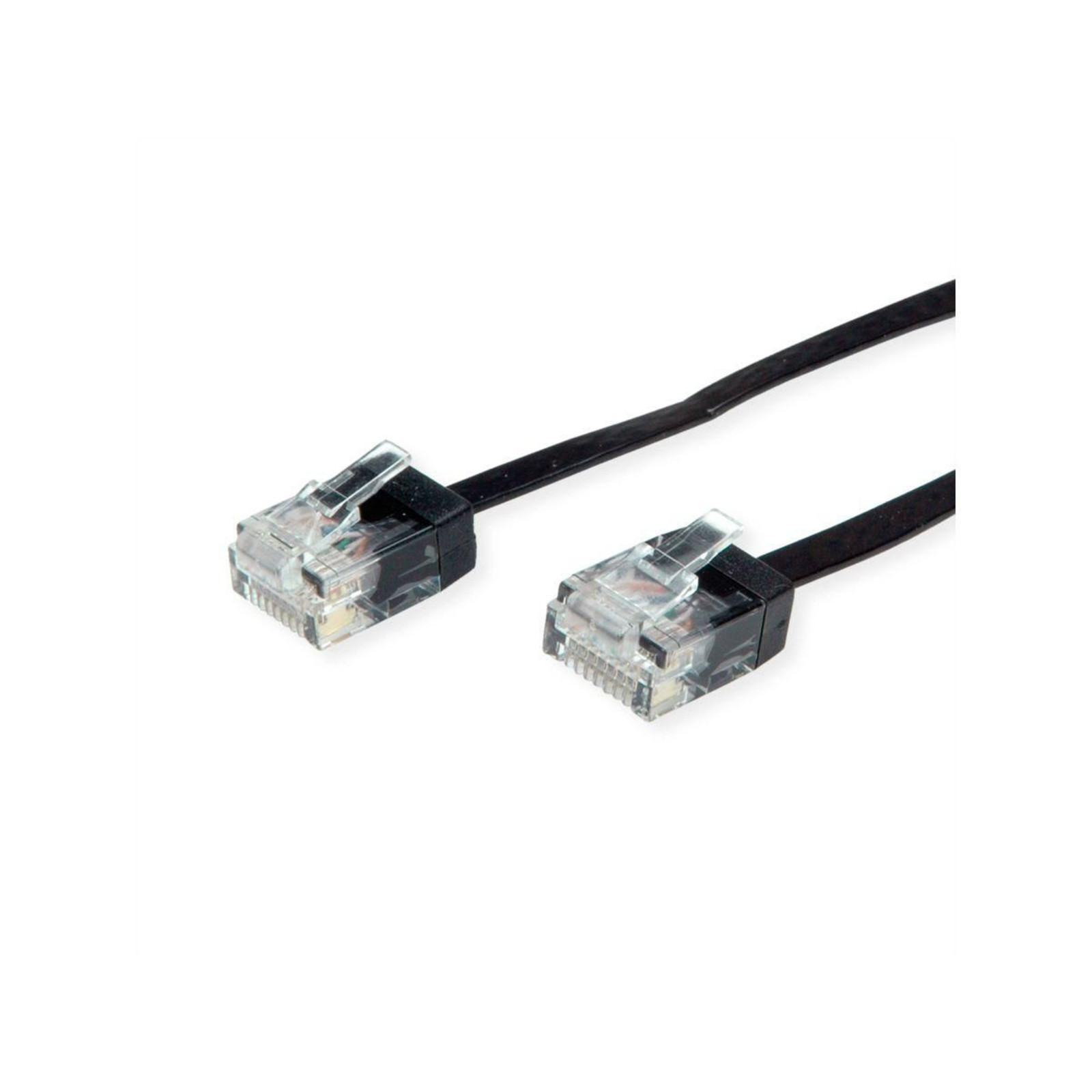 ROLINE UTP Patch Cable Cat6A/Class EA Ultra-flat Black 2m UTP