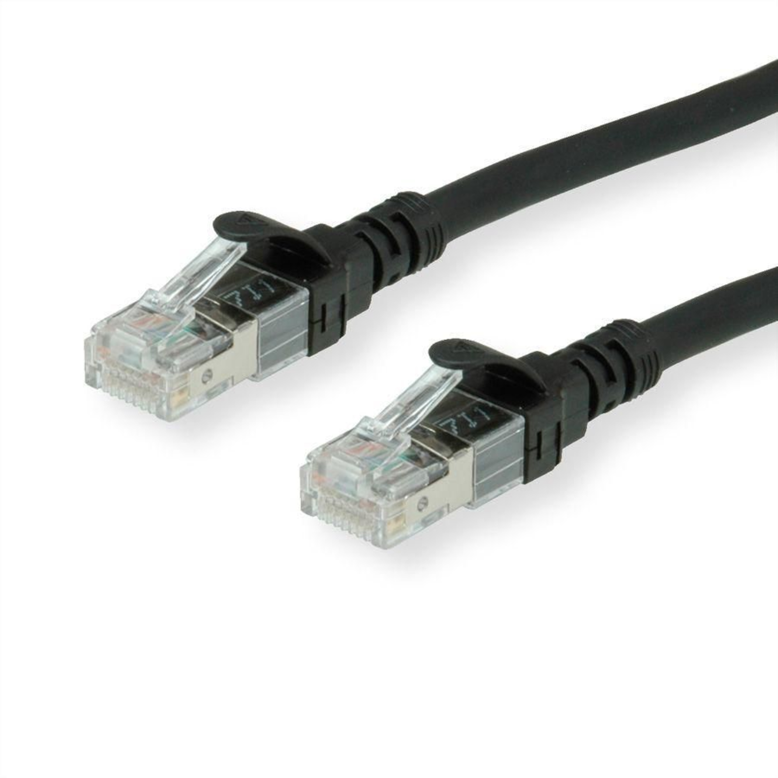 Roline 21.15.2652 RJ45 Network Cable Patch Cable CAT 6 S/FTP 2.00 M Black 1 Pc.