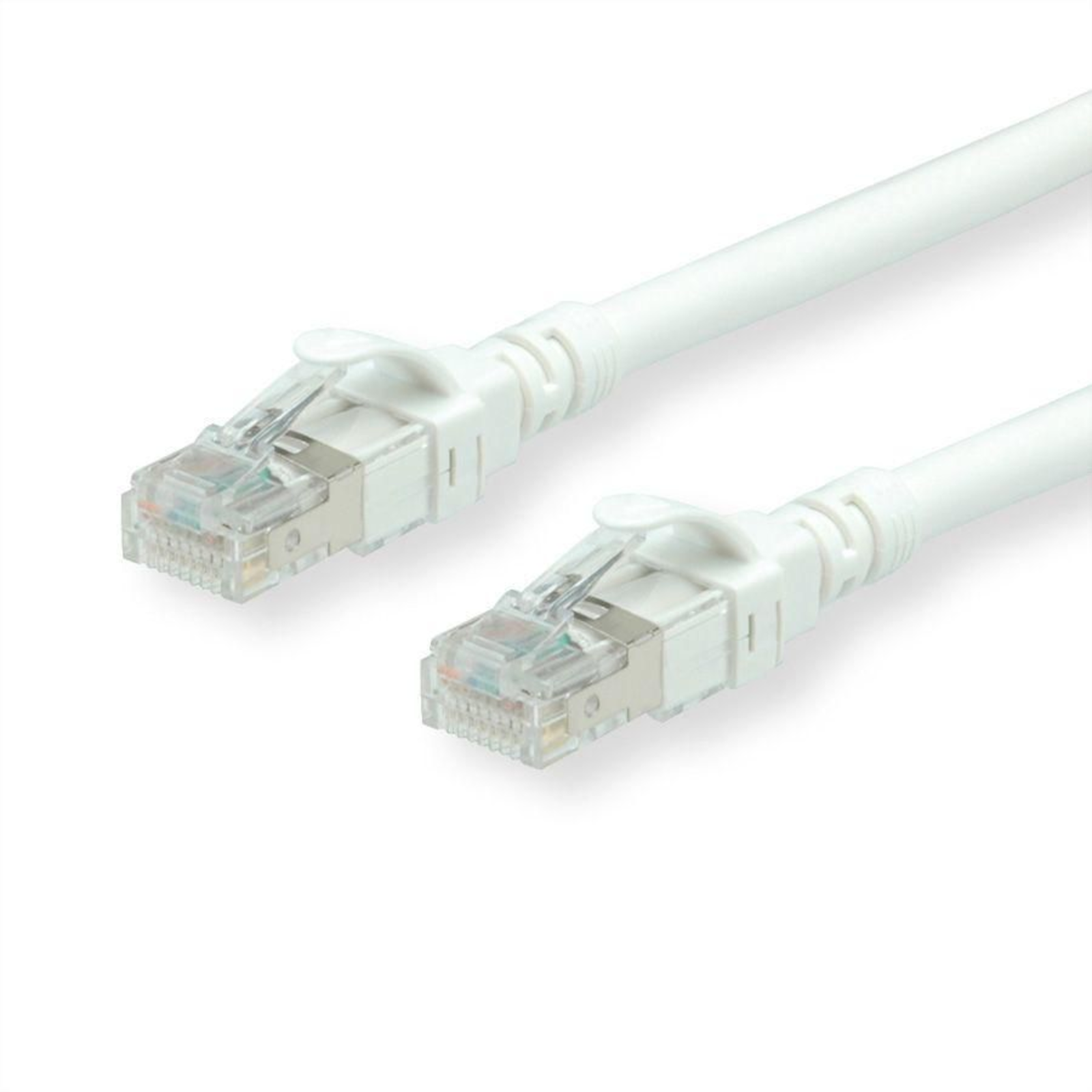 Roline 21.15.2662 RJ45 Network Cable Patch Cable CAT 6 S/FTP 2.00 M White Black 1 Pc.