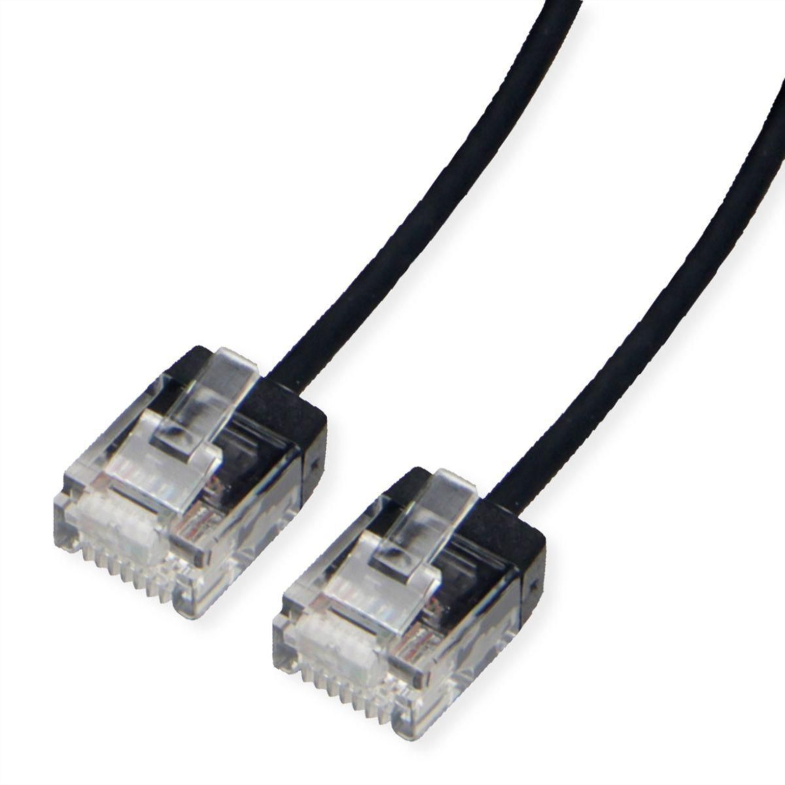 ROLINE UTP Patch Cable Cat.6A Ultra-short RJ45 Black 3m Network CAT 6a