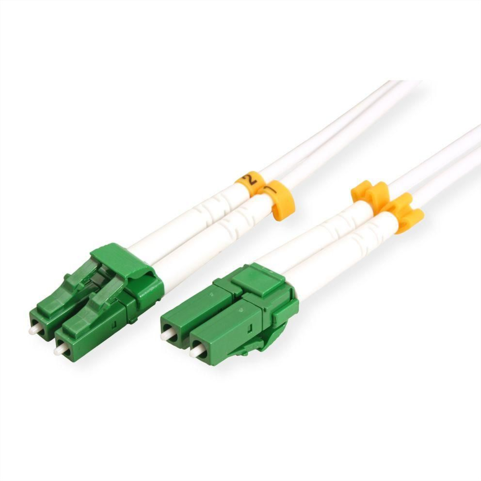 ROLINE Fiber Optic Cable Duplex 9/125um OS2 LC-APC/LC-APC Steel-reinforced LSOH White 5 M