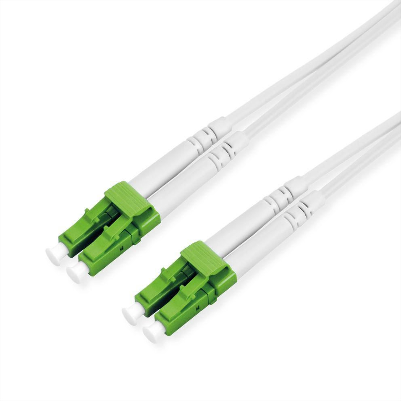 ROLINE Fiber Optic Cable Duplex 9/125um OS2 LC-APC/LC-APC Steel-reinforced LSOH White 15 M