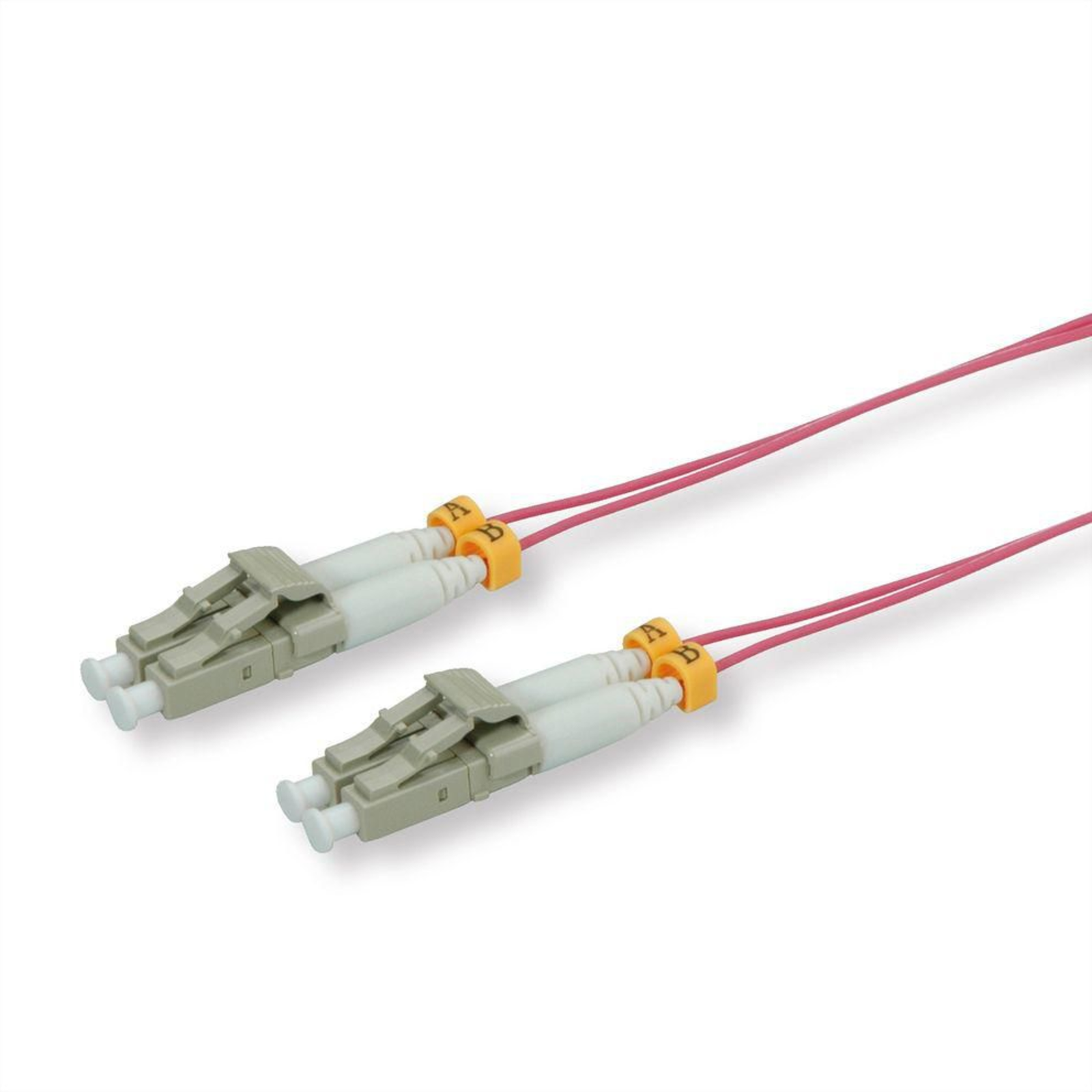 ROLINE Fiber Optic Cable SLIM 50/125um OM4 LSOH LC/LC Violet 7 M
