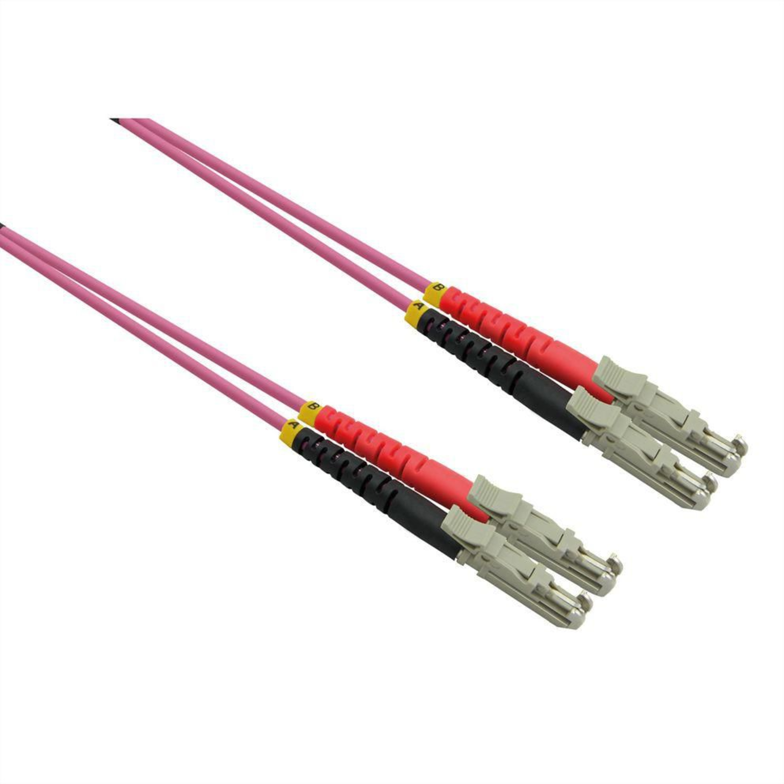 ROLINE Fiber Optic Cable Duplex 50/125um OM4 LSH/LSH LSOH Violet 0.5 M
